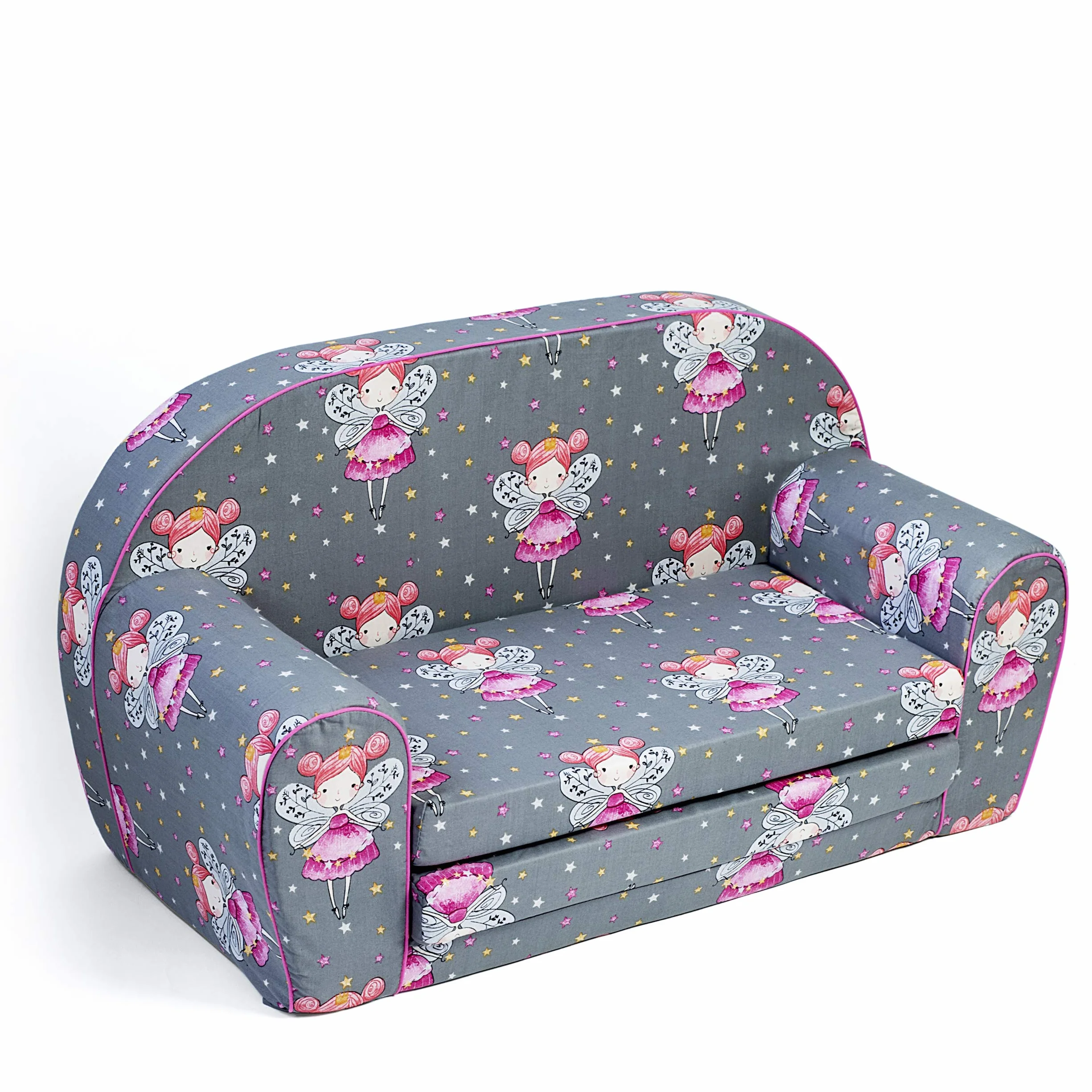 Sofa dla dzieci | Sofa dla dzieci | Składana sofa 2 w 1 i łóżko | 0-4 lata | (BUTTERFLY-MHS131)