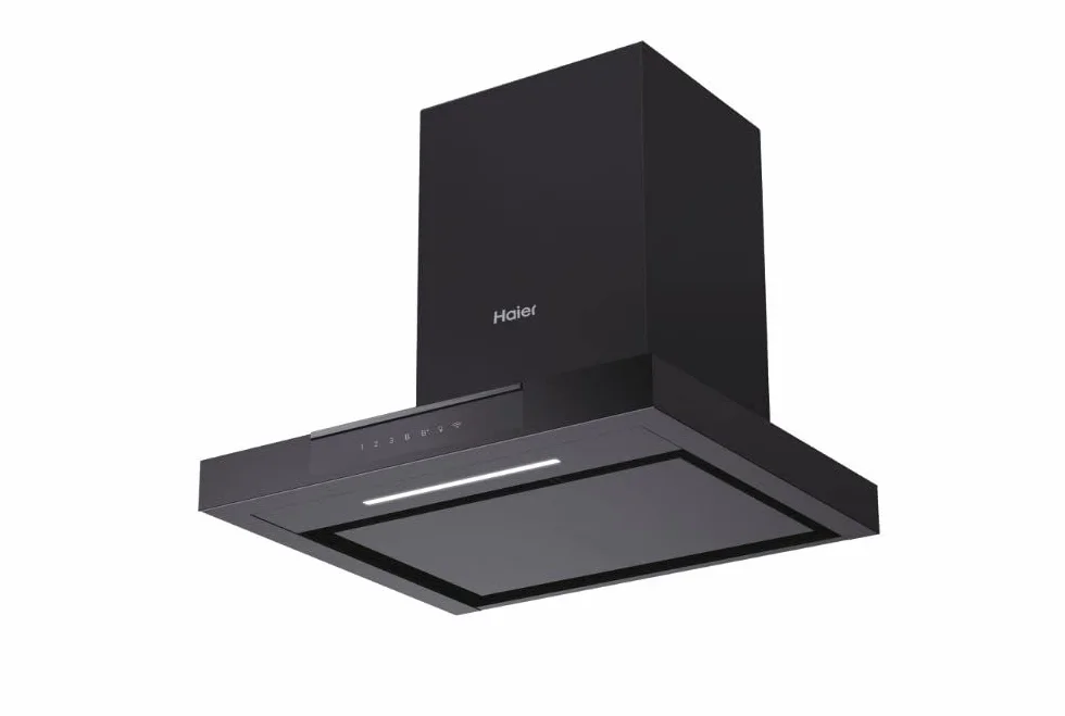 Haier I-LINK HATS6DS46BWIFI okap ścienny 60 cm dotykowy 5 poziomów mocy Booster timer Wi-Fi czarny
