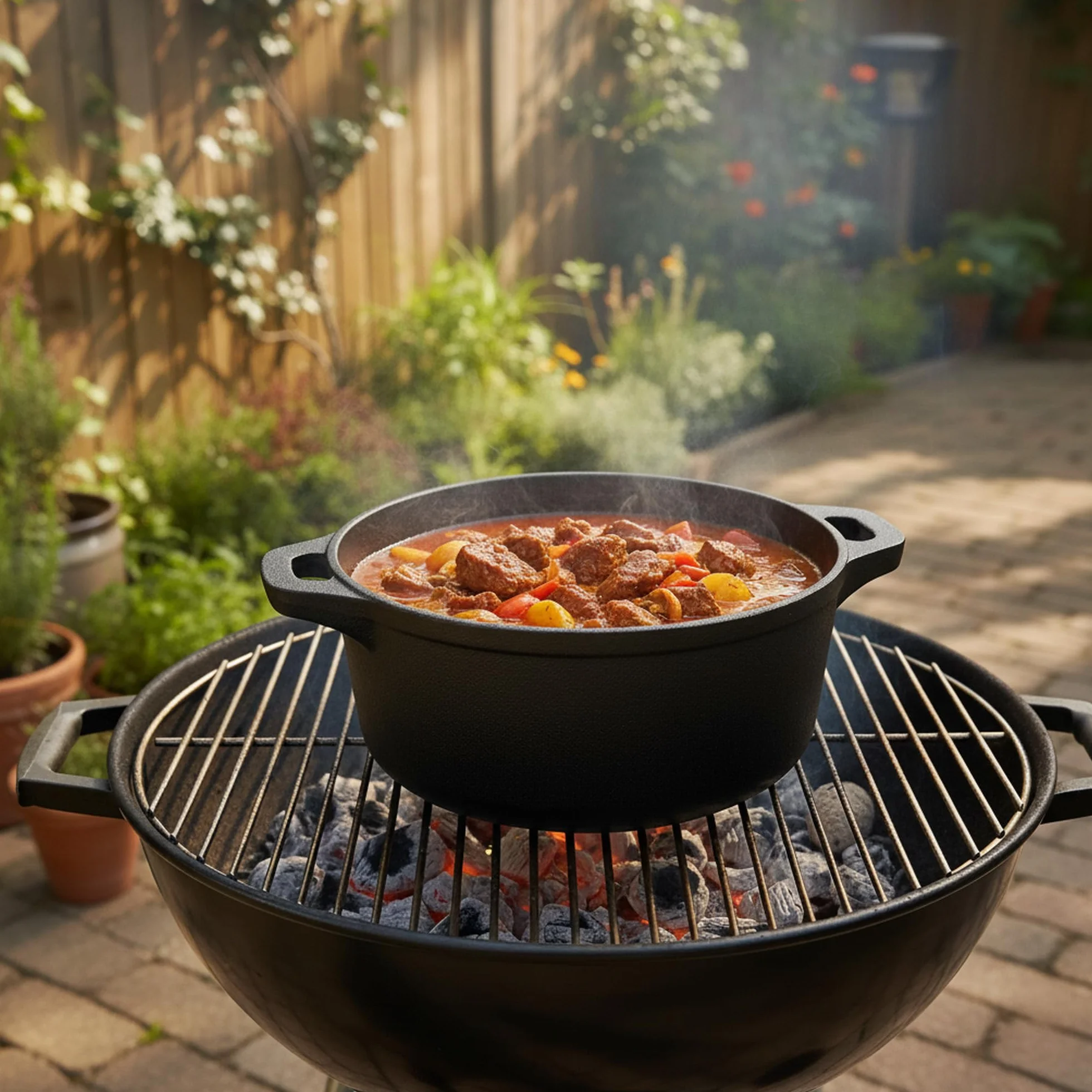 BBQ-Toro Żeliwny garnek Cocotte | 2,7 litry i 4 litry | czarny, okrągły | garnek do pieczenia z pokrywką | garnek z pokrywką z żeliwa | żeliwny garnek do pieczenia do grilla i piekarnika | garnek