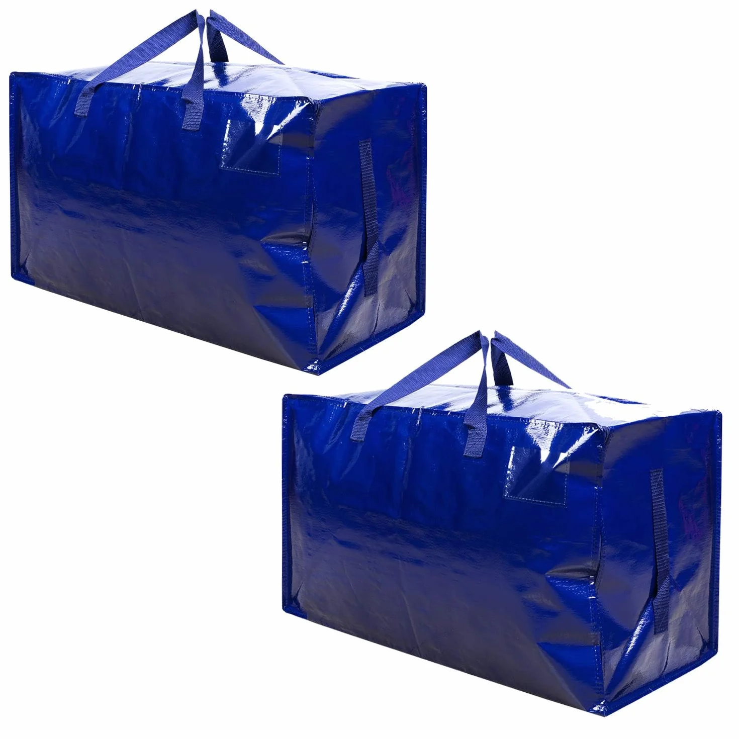 VENO 2-pak wytrzymałych dużych rozmiarów organizer do przechowywania z zamkami błyskawicznymi i kieszenią na etykietę do przenoszenia, przechowywania ubrań, torby na pranie, pakowania, niezbędnych