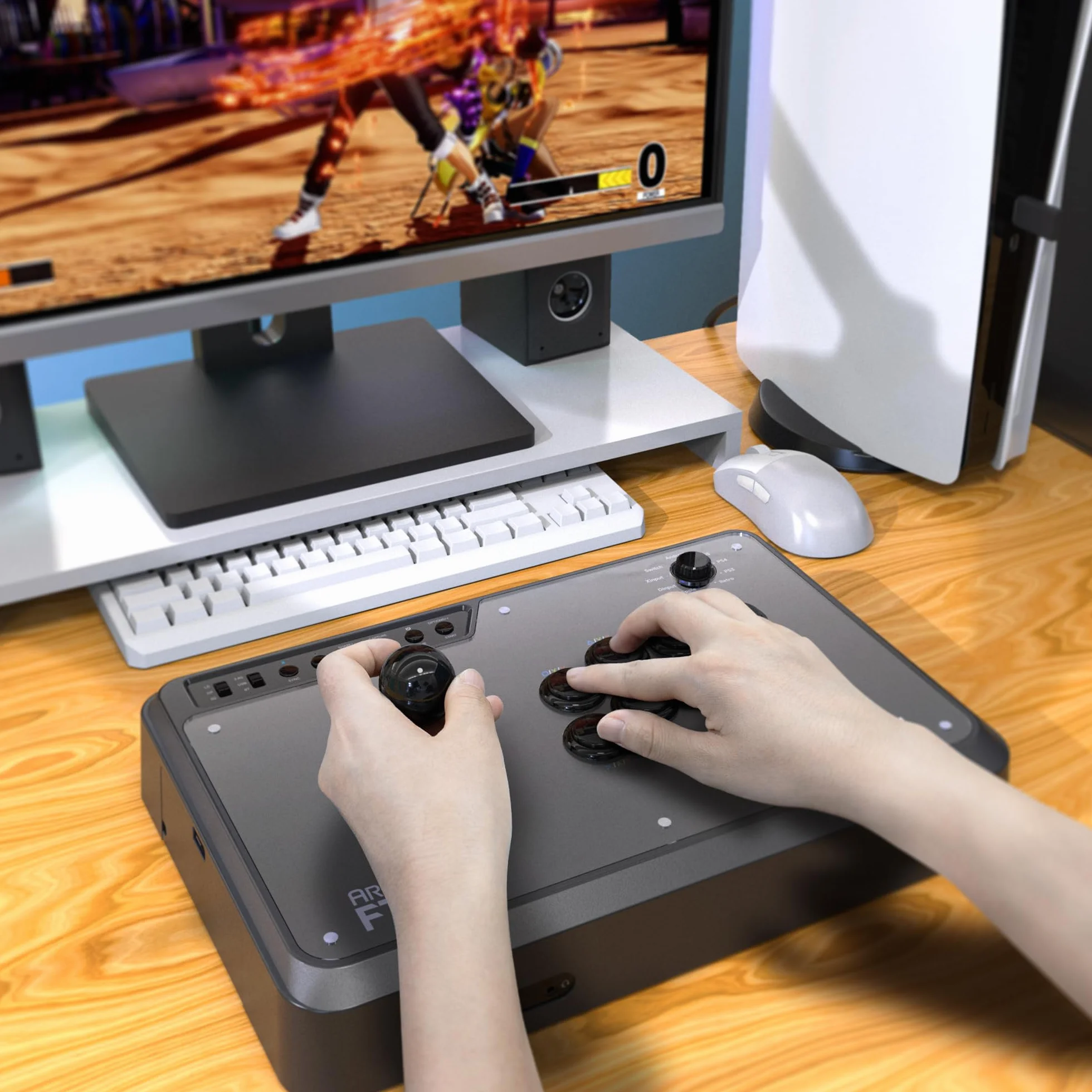 MAYFLASH Arcade Stick F700 for PS5, PS4, Switch, Windows, Apple, Android and more. Fight Stick Support Wireless Bluetooth, 2.4G Receiver and Wired Connection