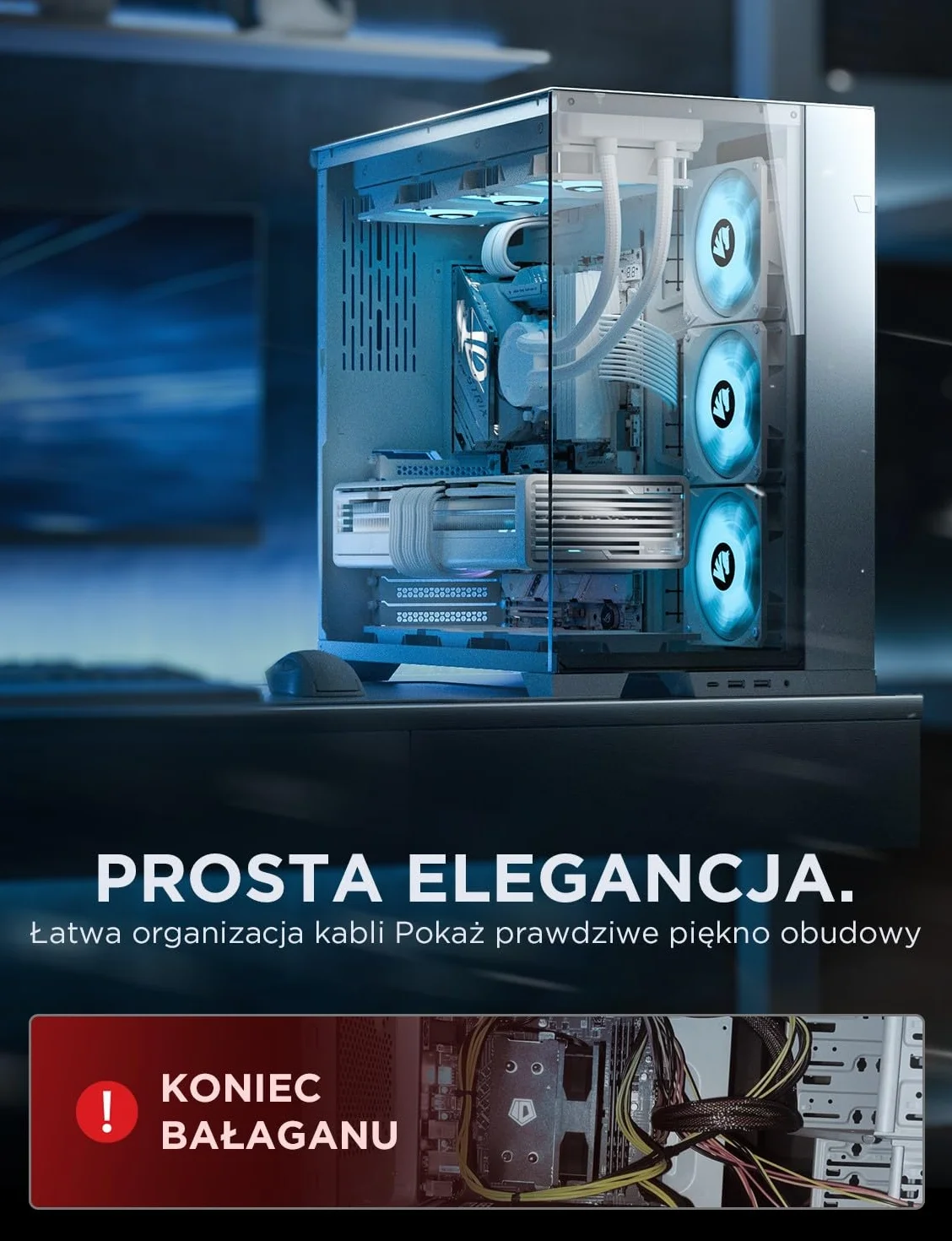 AsiaHorse Zaktualizuj przedłużenie kabla zasilacza 16AWG, Zestaw kabli w osłonie PC do GPU/CPU, przedłużacze kabli zasilających komputer, 24PIN/(6+2) PIN/(4+4) PIN,30CM, Czysty Biały