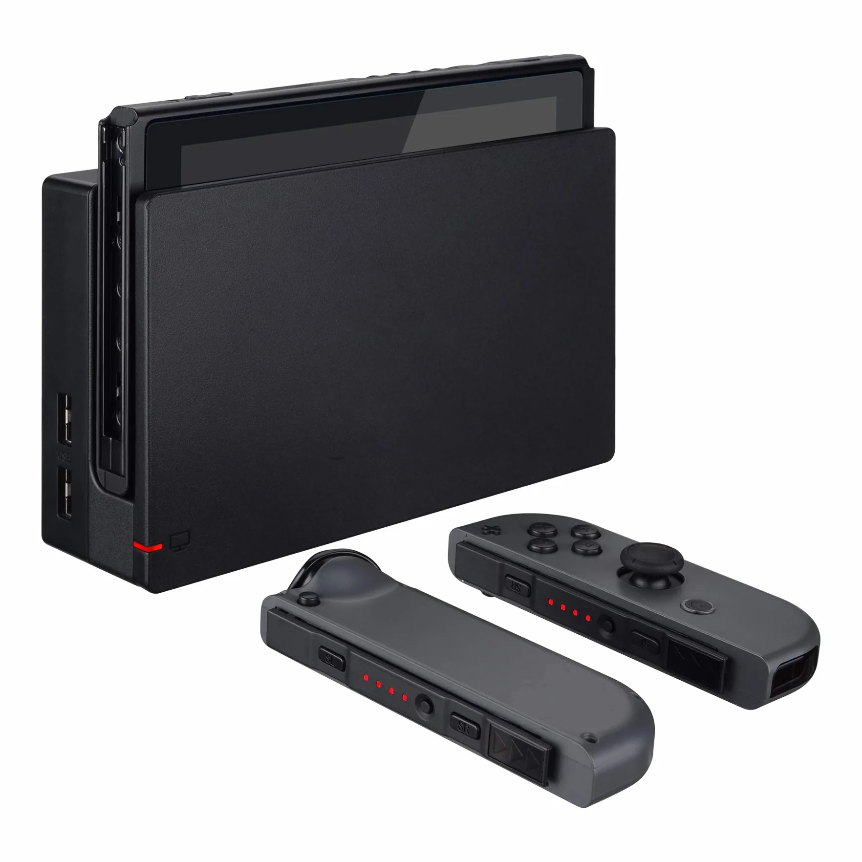 eXtremeRate Firefly LED Tuning Kit dla Nintendo Switch Joycons Dock NS Joycon SL SR Buttons Ribbon Flex Cable Indicate Power LED - Czerwony (Joycons Dock Nie Jest Dołączony)