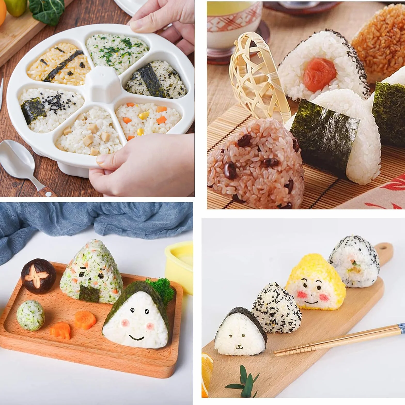 DabbOo Foremka trójkątna duża Onigiri 6 w 1 do pieczenia