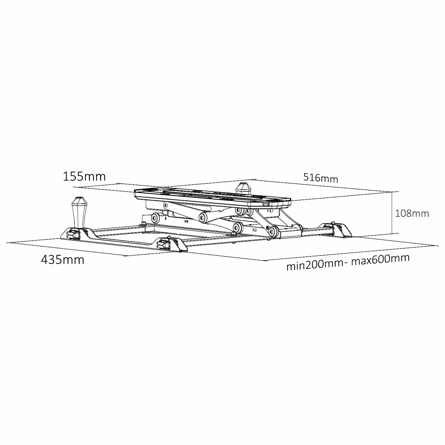 Maclean MC-880 Profesjonalny Elektryczny Pochylany Uchwyt TV 32-70" na Sufit, Uniwersalny Sufitowy uchwyt Regulowany o Obciążeniu do 35 kg z Pilotem Zdalnego Sterowania, Max VESA 600x400