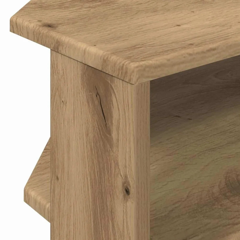 vidaXL RogowaSzafkanaTelewizor Dąb rzemieślniczy 102x40,5x45cm, Stylowy pokój dzienny, nowoczesny prostokątny stół TV, trwała konsola z tworzywa, funkcjonalne centrum rozrywki