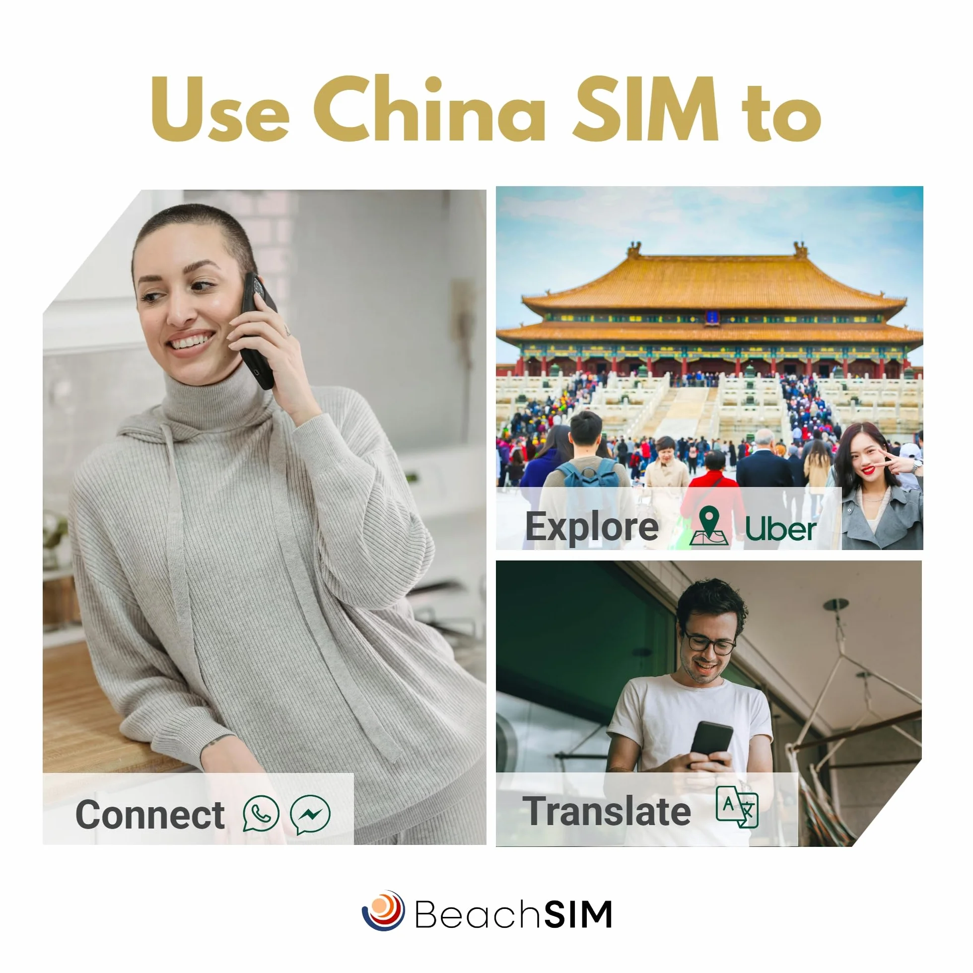 Karta SIM China 10 GB na 30 dni. Nieograniczony dostęp do internetu dla Google i WhatsApp; bez VPN. Sieć 4G/5G. Tylko do transmisji danych. Działa na urządzeniach z systemem iOS i Android.