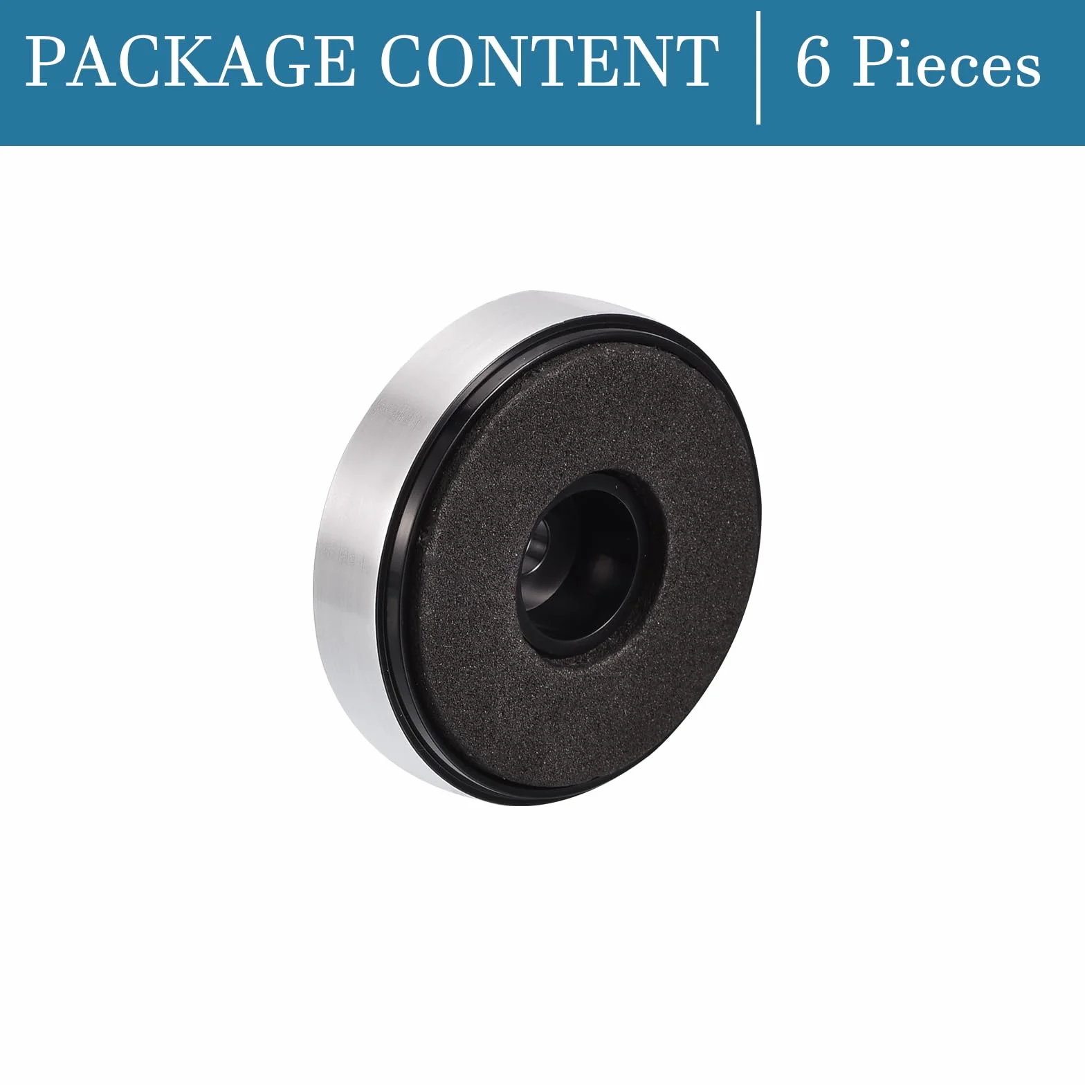 QUARKZMAN 40 mm głośnik kolce nóżki x 6 szt. wzmacniacz podkładka stopka amortyzacja uderzeń podstawka podstawka do odtwarzacza CD i głośników audio, [srebrny]