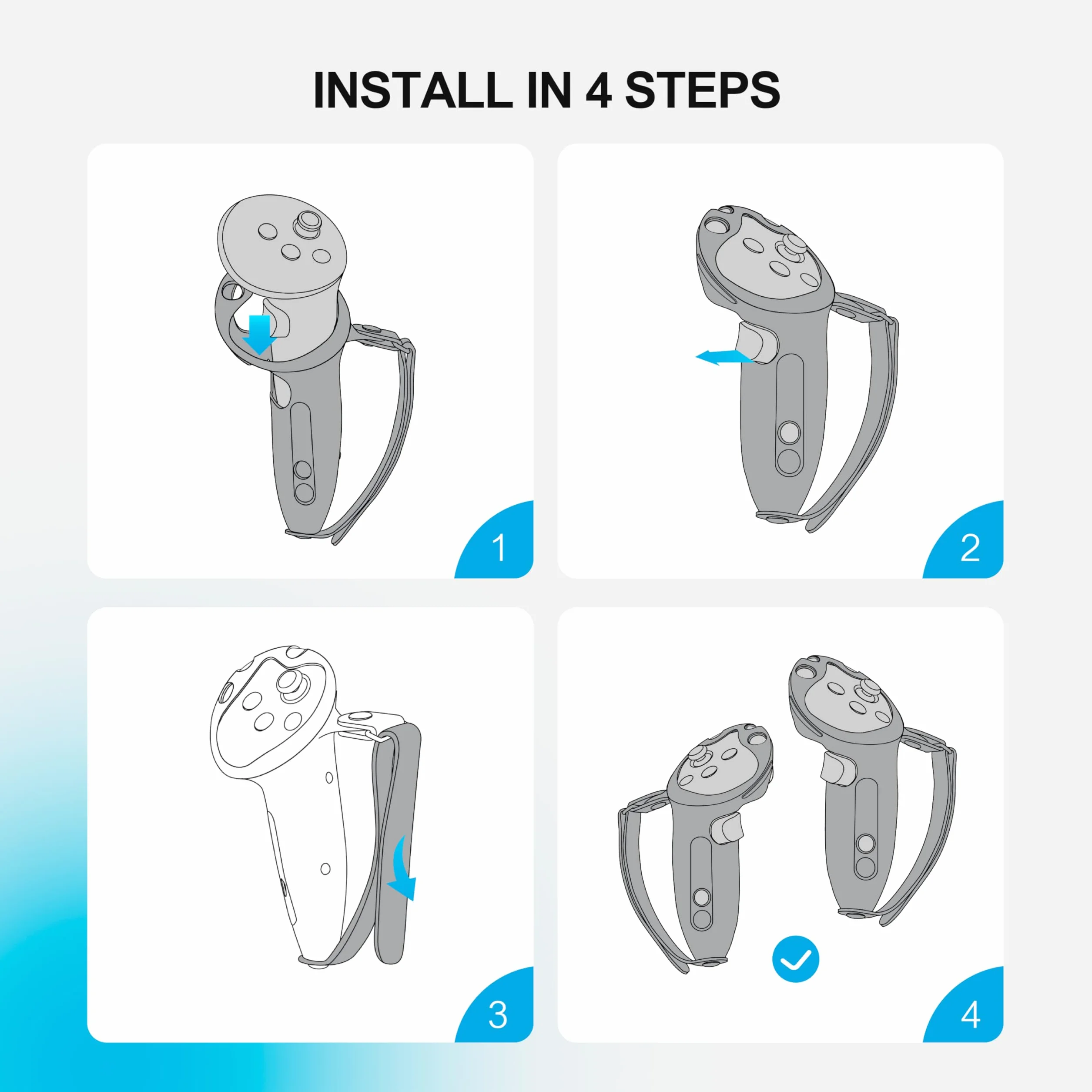 BOBOVR G3 PLUS Controller Grips Kompatybilny z Akcesoriami Quest 3/Quest 3S,Dodatkowe 0,71 Cala dla Lepszego Wyczucia w Dłoni