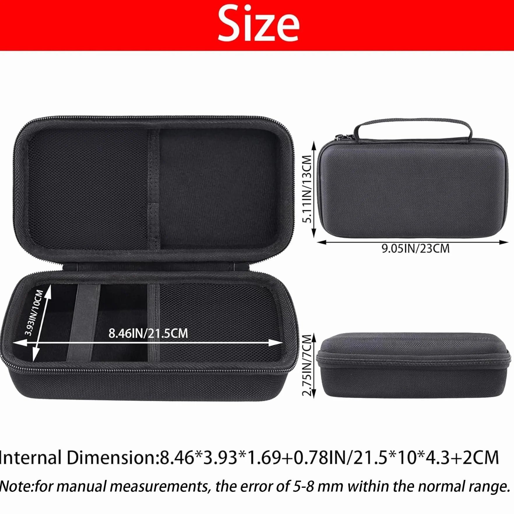 Khanka Twardy futerał transportowy kompatybilny z SanDisk 4TB 8 TB Desk Drive, przenośna obudowa ochronna do zewnętrznego dysku SSD USB typu C, tylko obudowa.