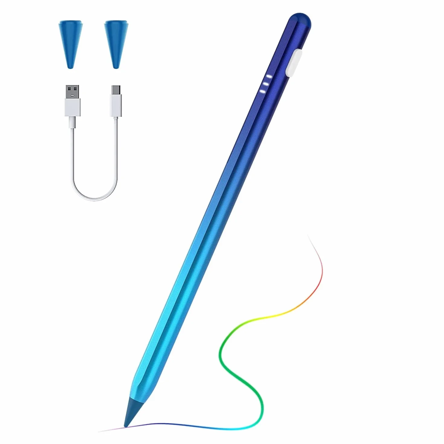 TiMOVO Stylus Pen for iPad, iPad Pencil 2nd Generation with Palm Rejection for 2018-2025 iPad 11th/10th/9th/8th/7th Gen, iPad Pro 13"/11"(M4)/12.9", iPad Air 11"/13" (M3/M2), iPad Mini 7/6th, Blue