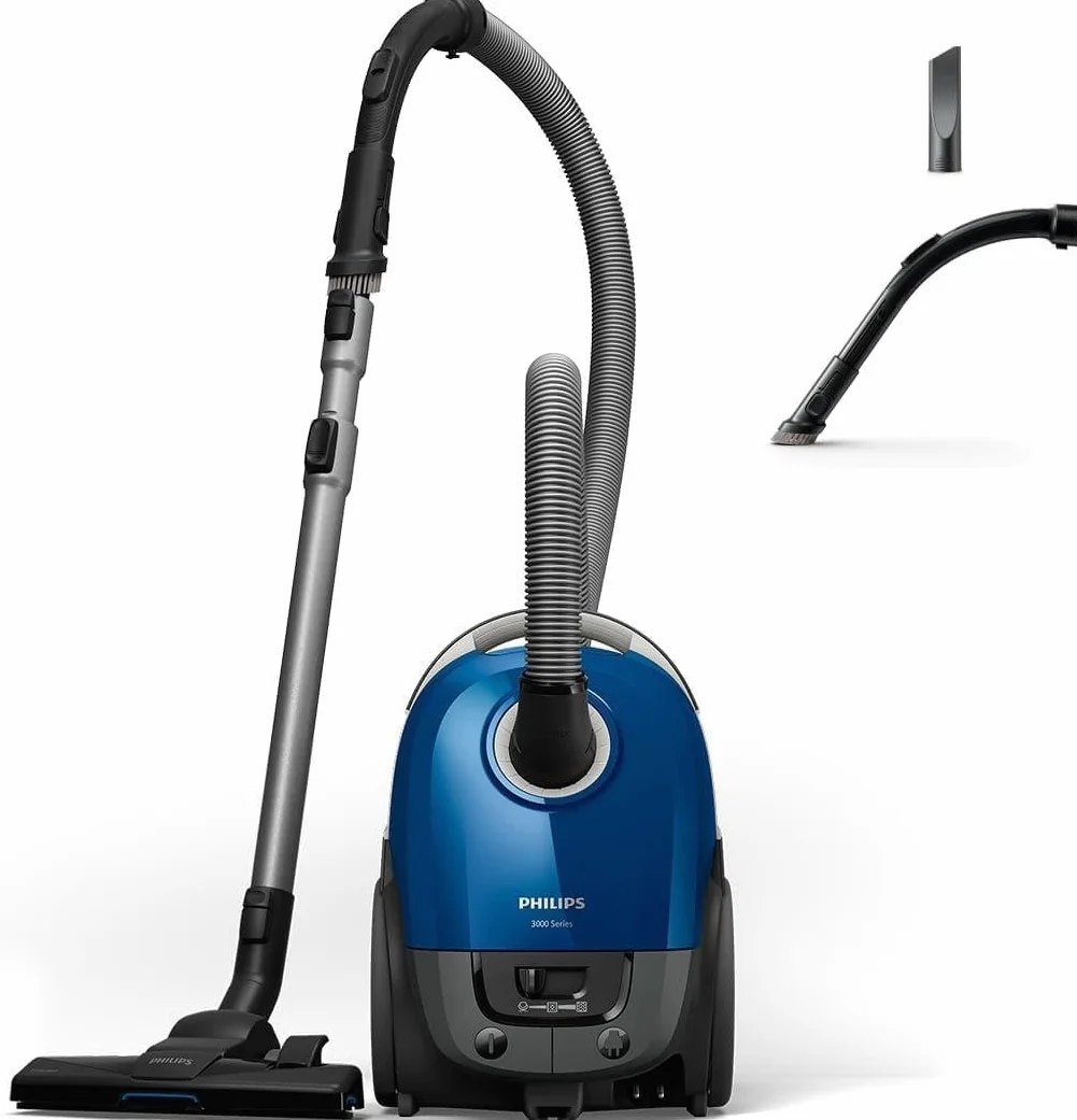 Philips Seria 3000 Performer Compact Odkurzacz Workowy 900W Filtr Antyalergiczny 9m Granatowy