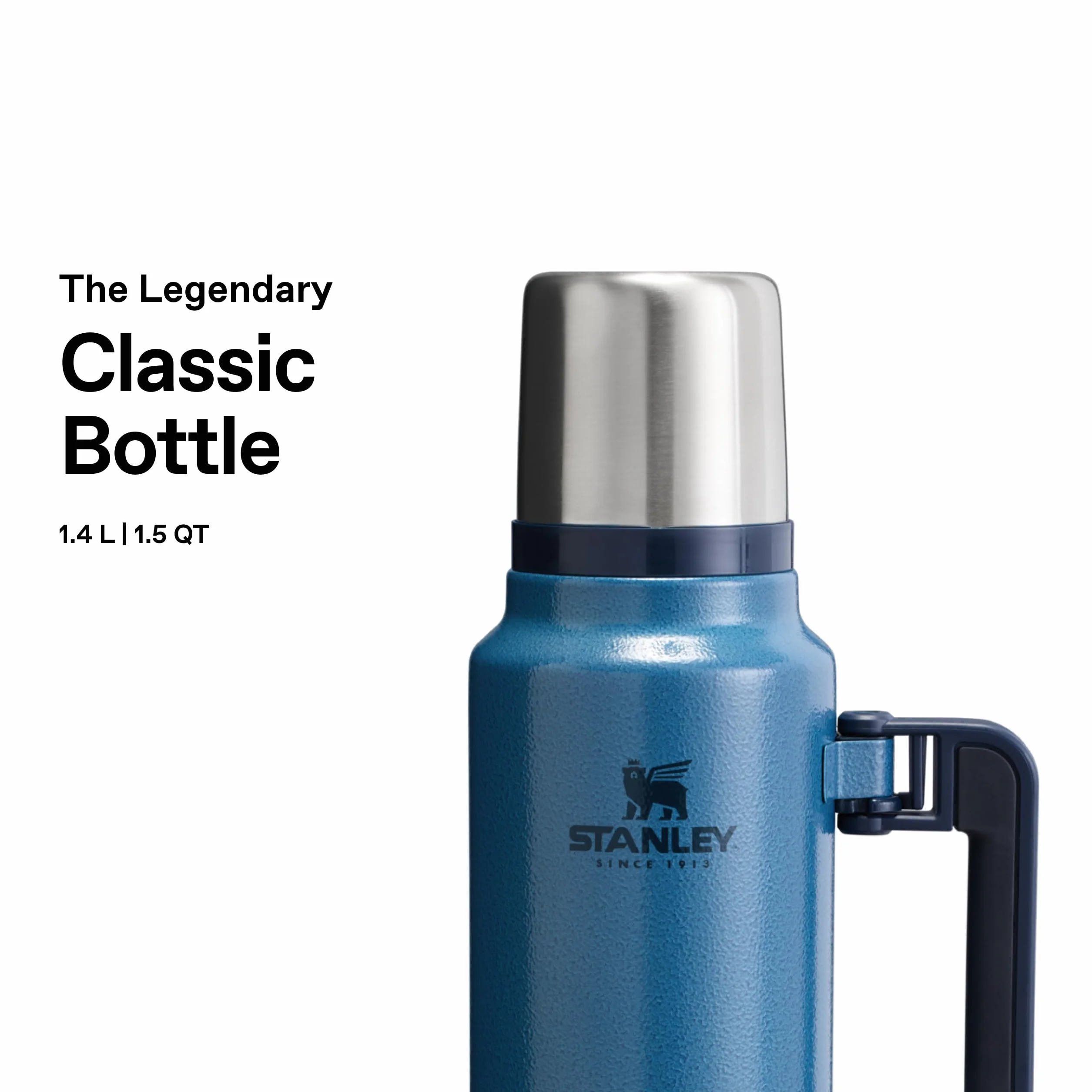 Stanley Classic Legendary Termos 1.4L - Termos ze Stali Nierdzewnej Bez BPA - Utrzymuje ciepło przez 40 godzin - Zimno 35 Godzin - Szczelna nakrętka pełniąca rolę kubka - Do Mycia w Zmywarce - Lake