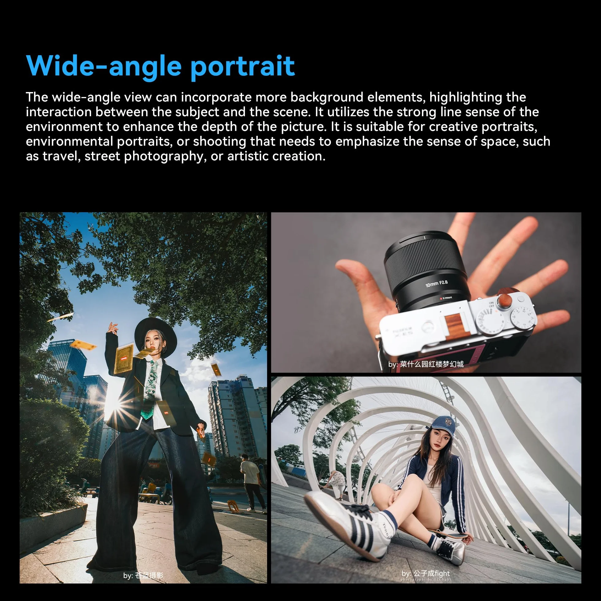 7artisans AutoFocus 10 mm F2.8 APS-C Szerokokątny obiektyw F2.8 Duża przysłona Obsługuje automatyczne/ręczne rozpoznawanie twarzy/oczu, kompatybilny z aparatem Fujifilm FX Fuji X-H/T/T30/S/E/A Series