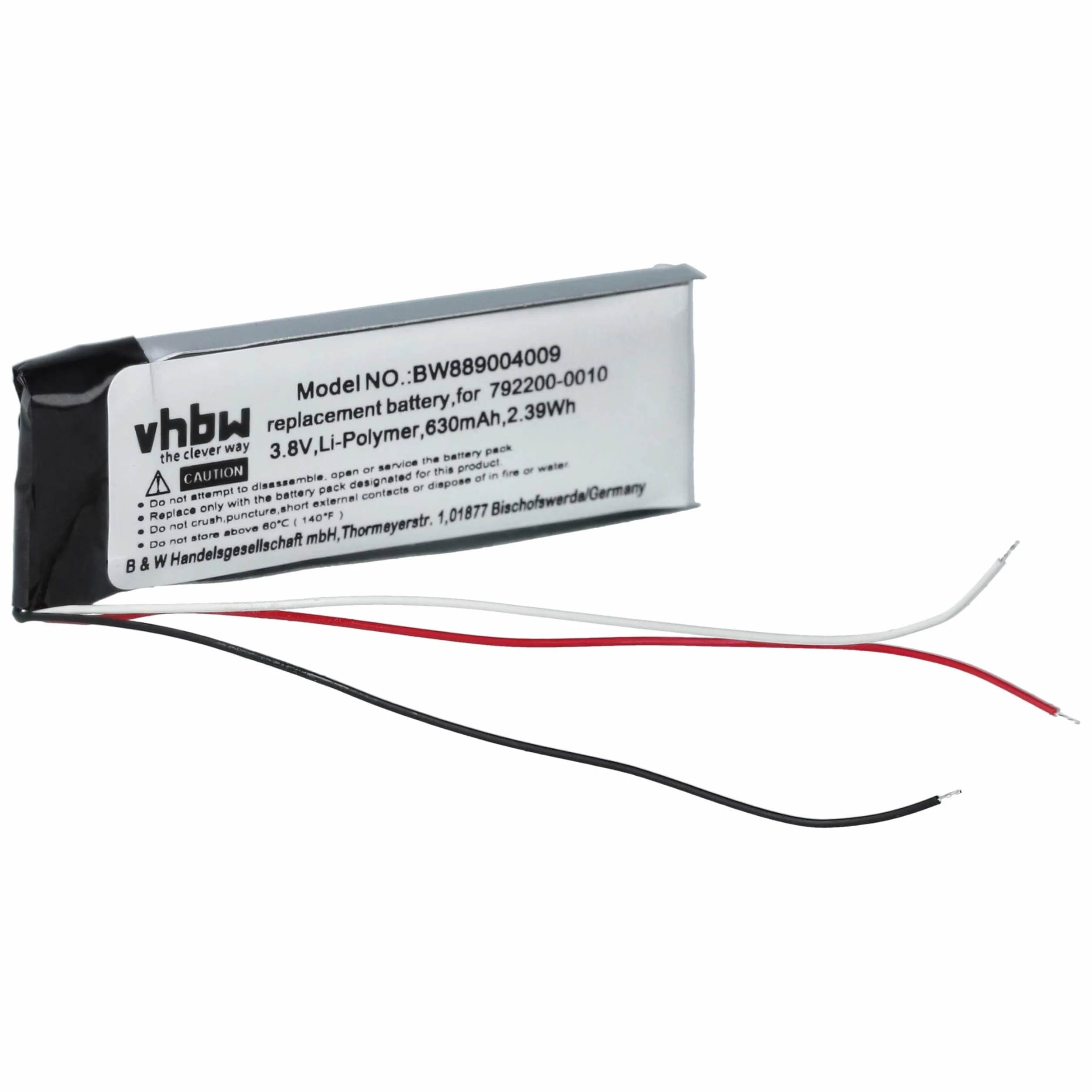 vhbw 1 x bateria kompatybilna z Bose NC 700 UC, 700 bezprzewodowych słuchawek (630 mAh, 3,8 V, Li-ion)