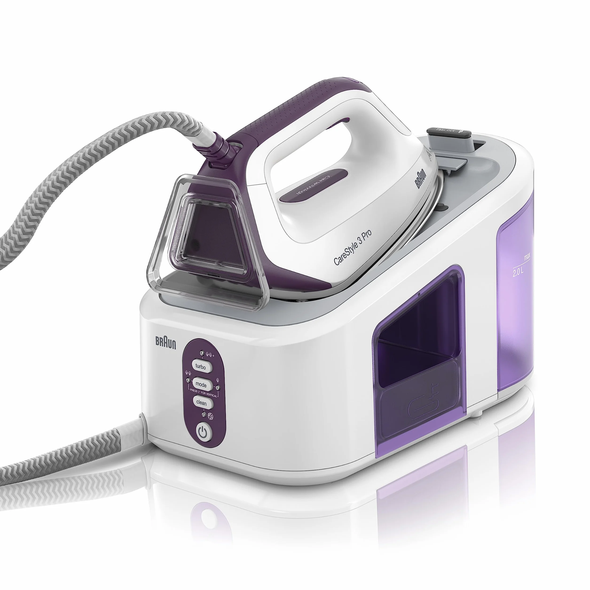 Braun Carestyle 3 Pro Żelazko Parowe, Fioletowy/Biały, 2 litry