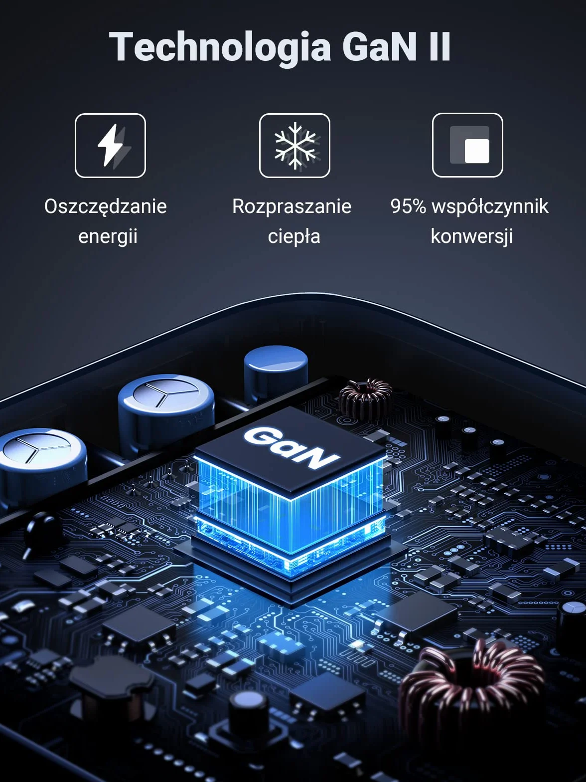 UGREEN Nexode 100 W, szybka ładowarka USB C, 4 porty biurkowe z GaN II Tech, kompatybilna z iPhone 16 Plus Pro Max 15, 14, 13, 12, MacBook Pro, Air, iPad, Galaxy S24 Ultra Plus, 2M Kabel zasilający w