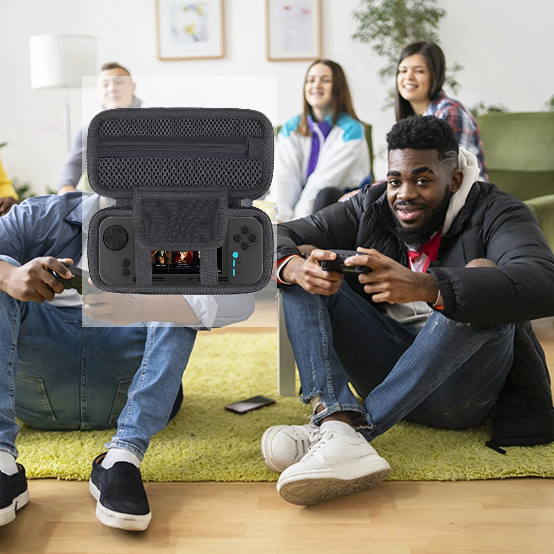 Aenllosi Twardy futerał kompatybilny z Evercade EXP-R Gaming Handheld, czarny