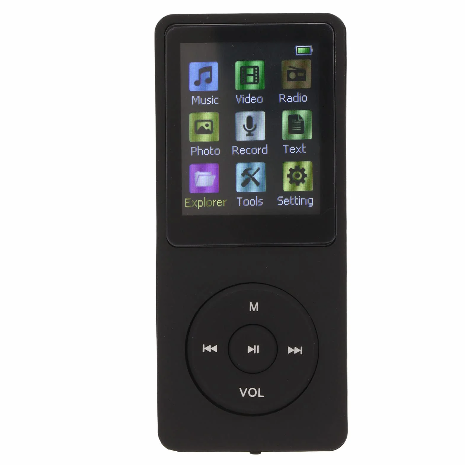 Odtwarzacz Mp3 Mp4 dla Dzieci, Obsługa Karty TF Slim 1.8 Cal LCD Mp3 Mp4 Player Media Music Player z Akcesoriami, Studencki, Bezstratny Dźwięk (Czarny)