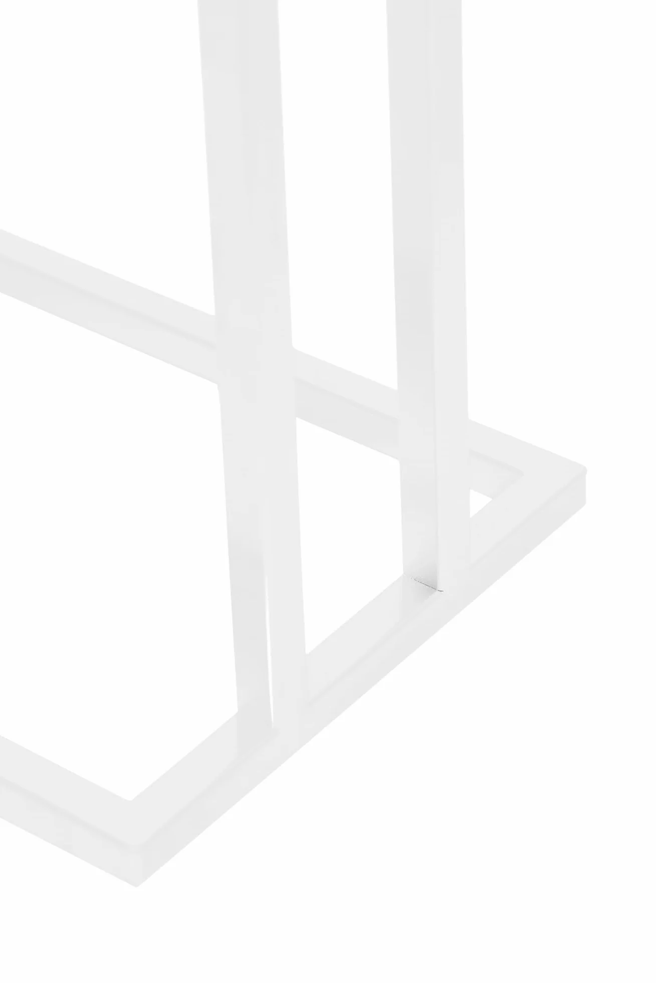 Wolnostojący Wieszak na Ręczniki - szer. x gł. x wys. 45x21x86cm - Wykonany z Metalu, z Podkładkami Antypoślizgowymi, Stabilny, Produkt UE, bez Montażu - VIVO - 2 pręty - Biały