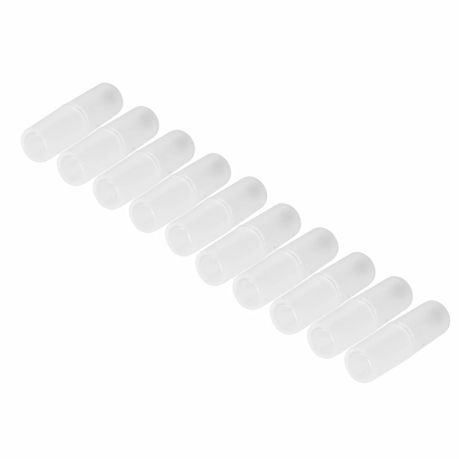 Dpofirs Adapter Baterii AAA na AA, 10 Sztuk Konwerterów Baterii AAA do AA z Etui na Uchwyt, Przenośny Przezroczysty Konwerter ABS (jasne)