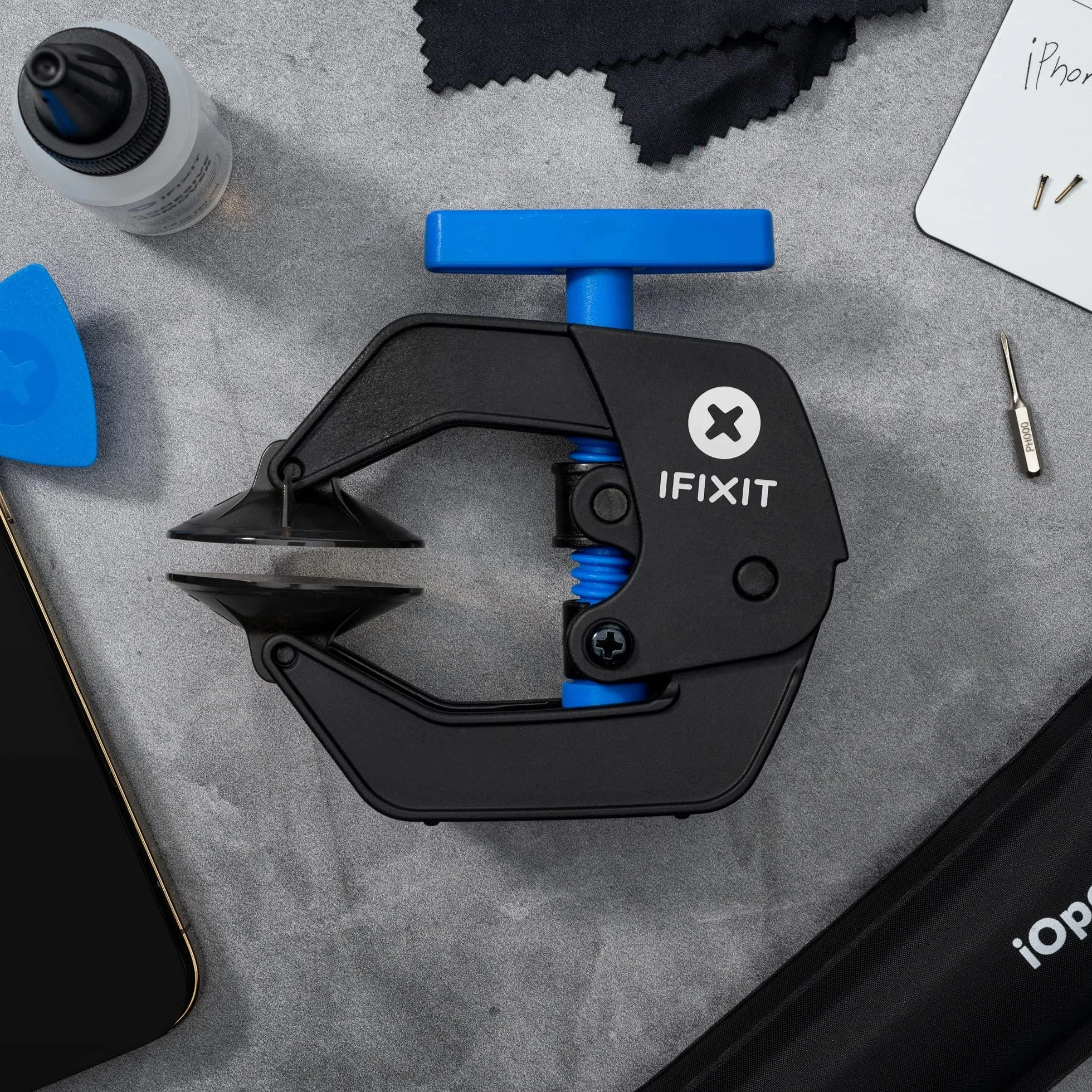 iFixit Anti-Clamp, zacisk z przyssawkami, podnośnik przyssawkowy do otwierania telefonów komórkowych, tabletów itp. zacisk przyssawkowy, narzędzie do oddzielania sklejonych elementów