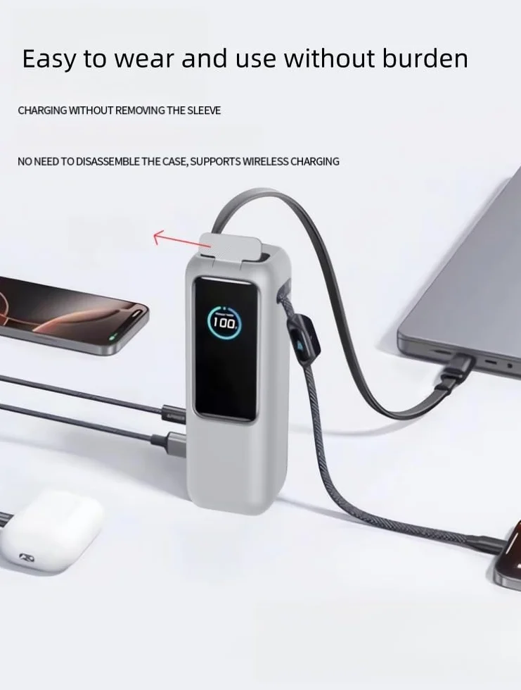 FTRONGRT Etui kompatybilne z Anker Zolo 25000 mAH 165 W, bank mocy, pyłoszczelny, odporny na upadek, silikonowe, etui ochronne, kompatybilne z Anker Zolo 25000 mAH 165 W, Power Bank, kolor czarny