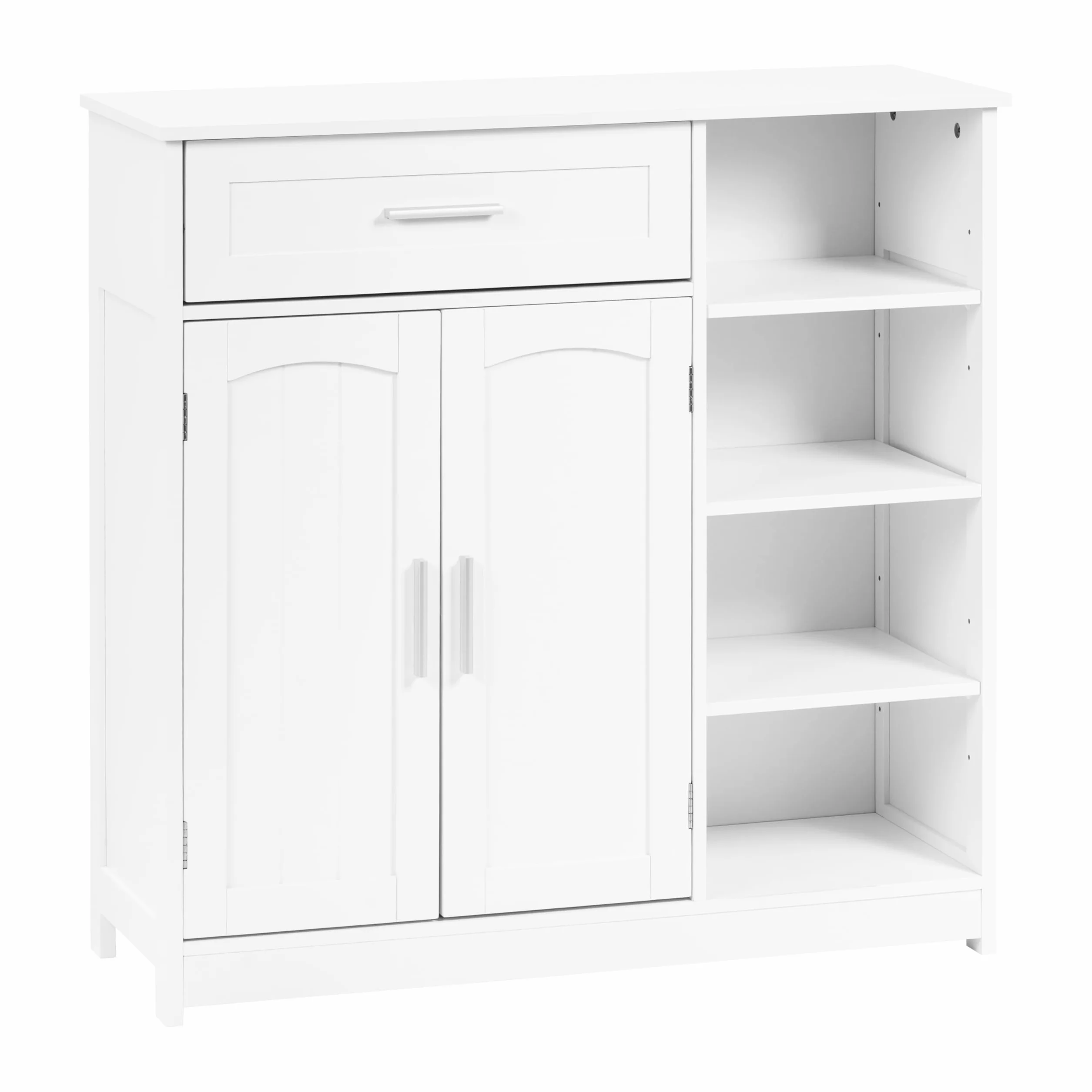 EUGAD Szafka łazienkowa wąska 80 x 80,5 x 30 cm biała z szufladą i drzwiami