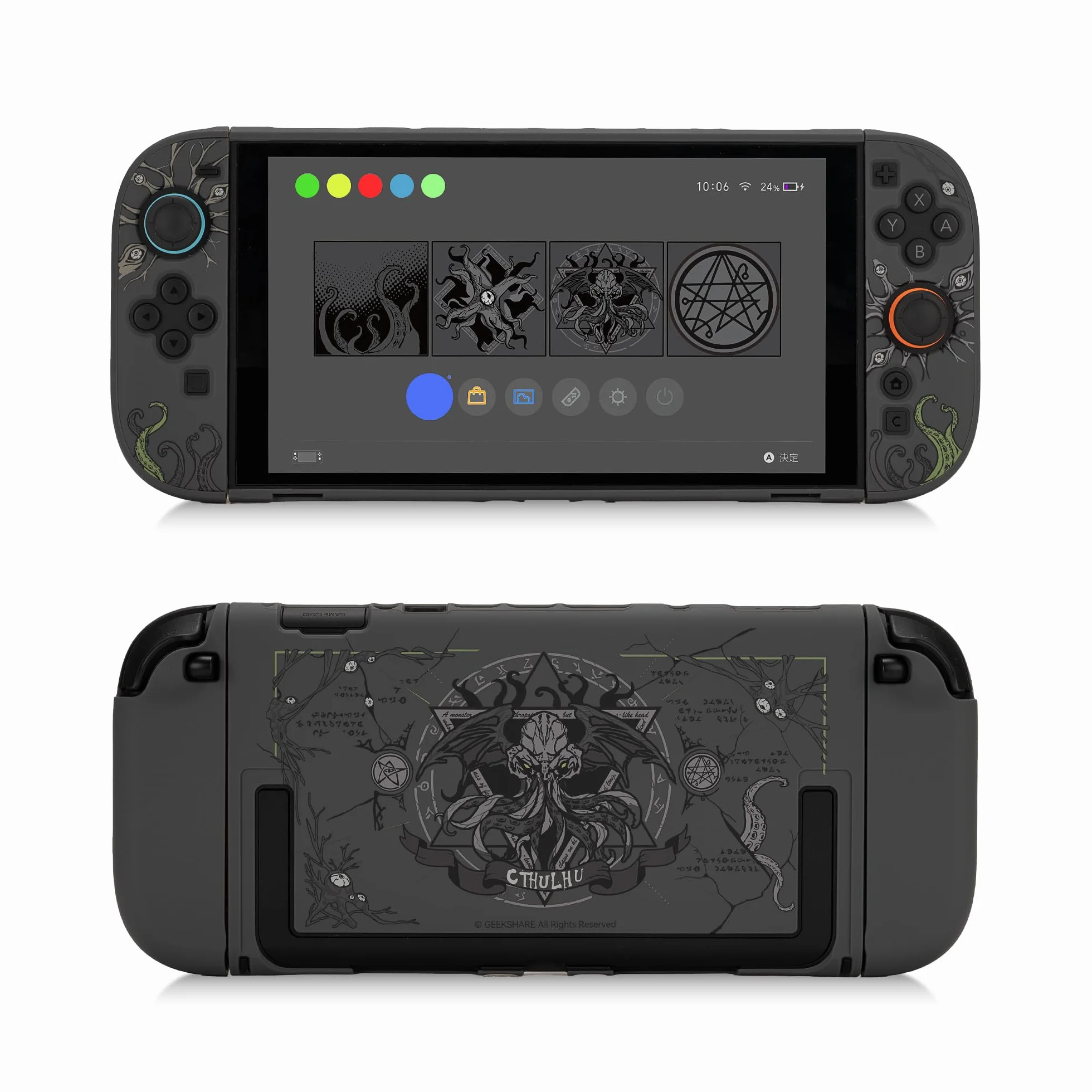 GeekShare Twarde etui ochronne kompatybilne z Switch 2, Kawaii Cartoon, odporne na zarysowania