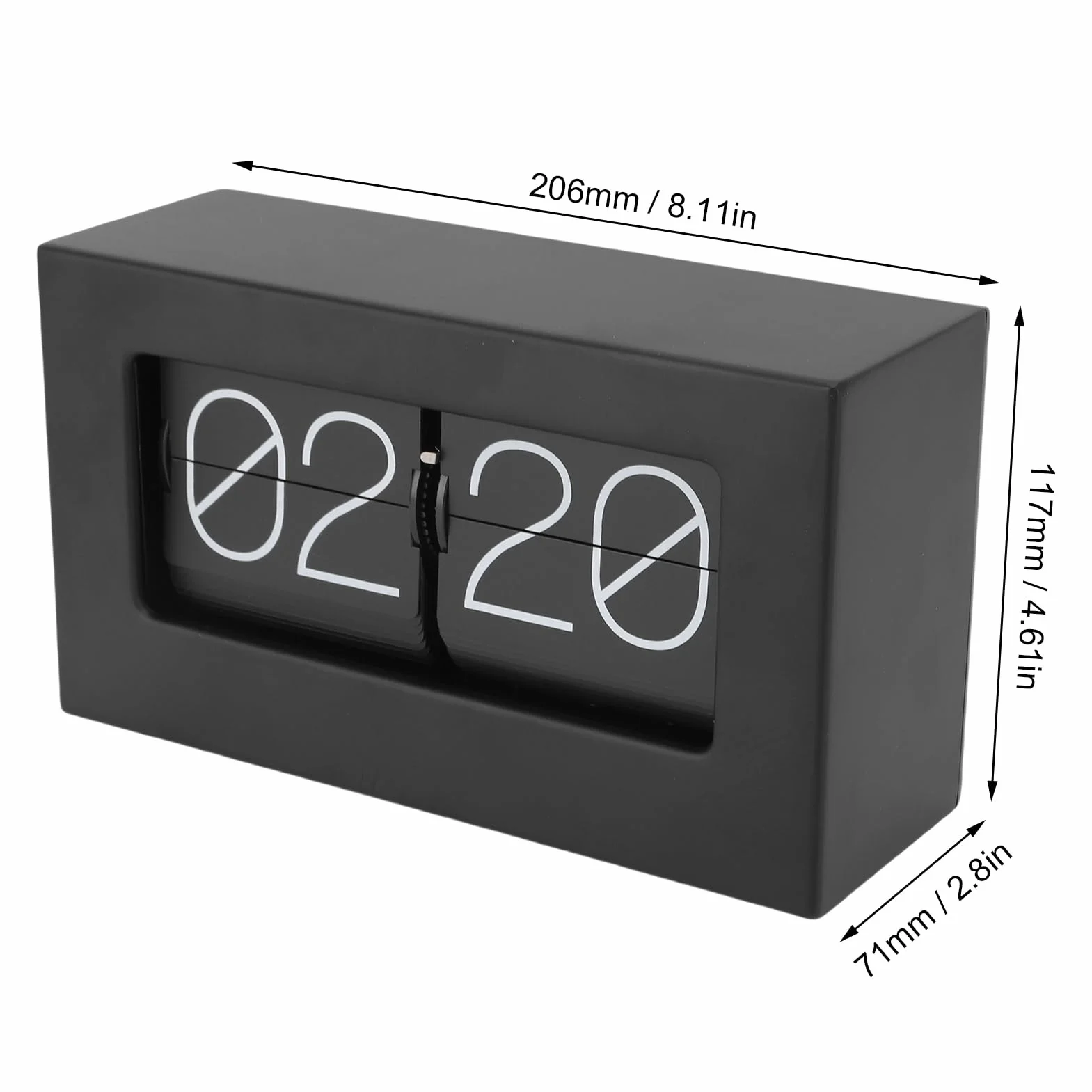 Greensen Retro Flip Clock z automatyczną zmianą Stron, Mechaniczny Zegarek Stołowy ze Stali Nierdzewnej do Domu i Biura, Elegancki i Praktyczny