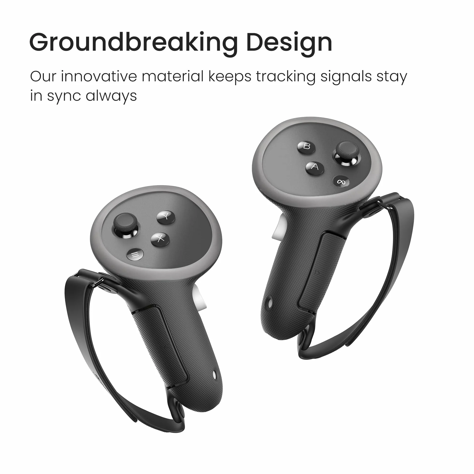 KIWI design Uchwyty kontrolera Comfort kompatybilne z akcesoriami Meta Quest 3S/Quest 3, pasek na rękę z otworem na akumulator