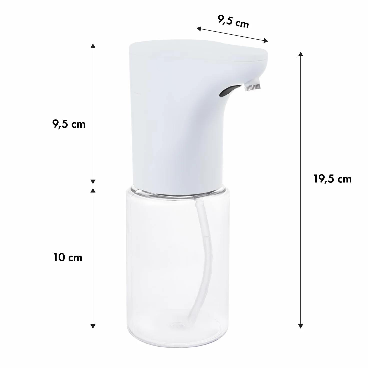 Automatyczny dozownik mydła, 300 ml, z czujnikiem podczerwieni, automatyczny dozownik mydła w płynie, środków dezynfekujących, żeli pod prysznic i szamponów, elektroniczny dozownik mydła