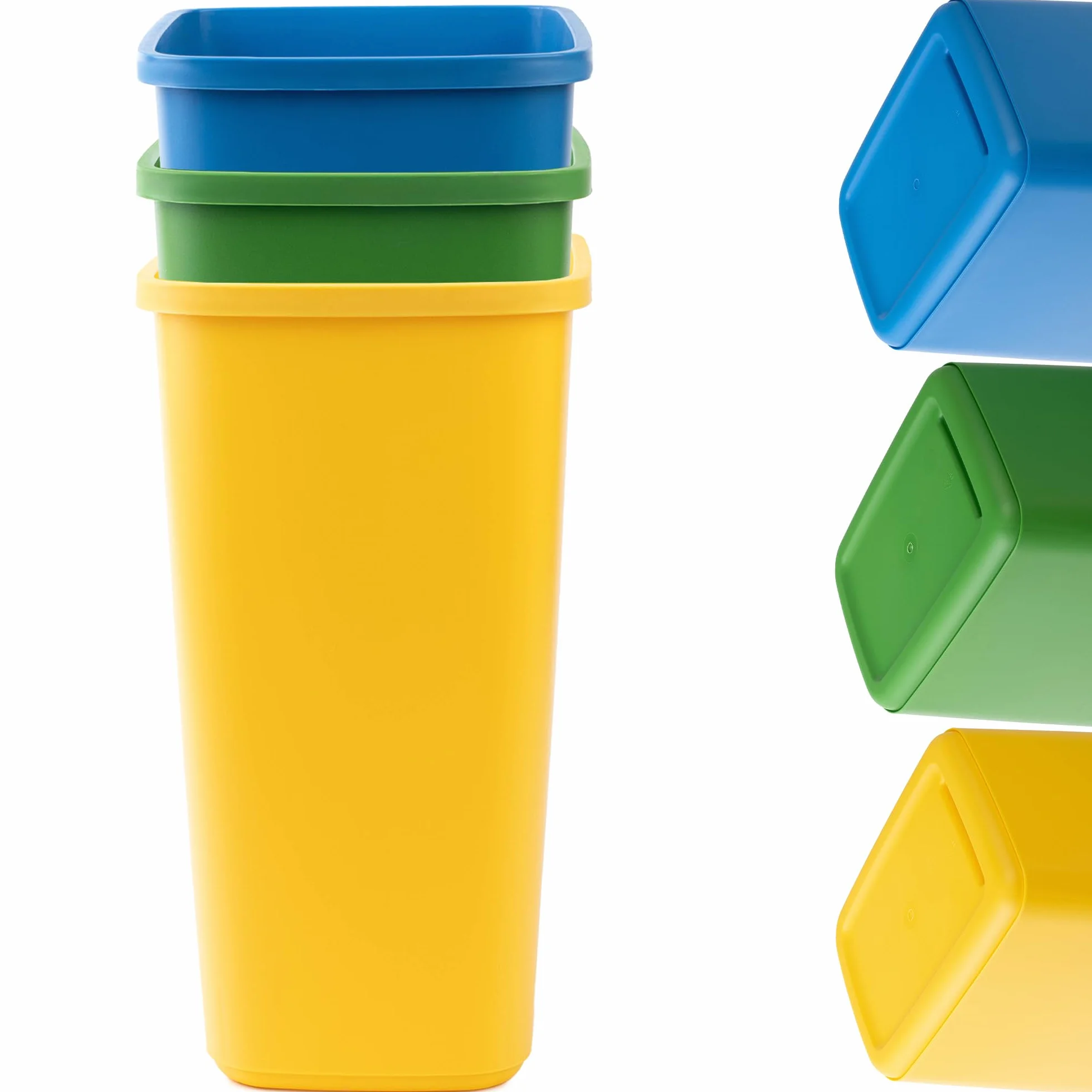 KADAX Sorter odpadów 3x12 l do segregacji szkła plastiku papieru