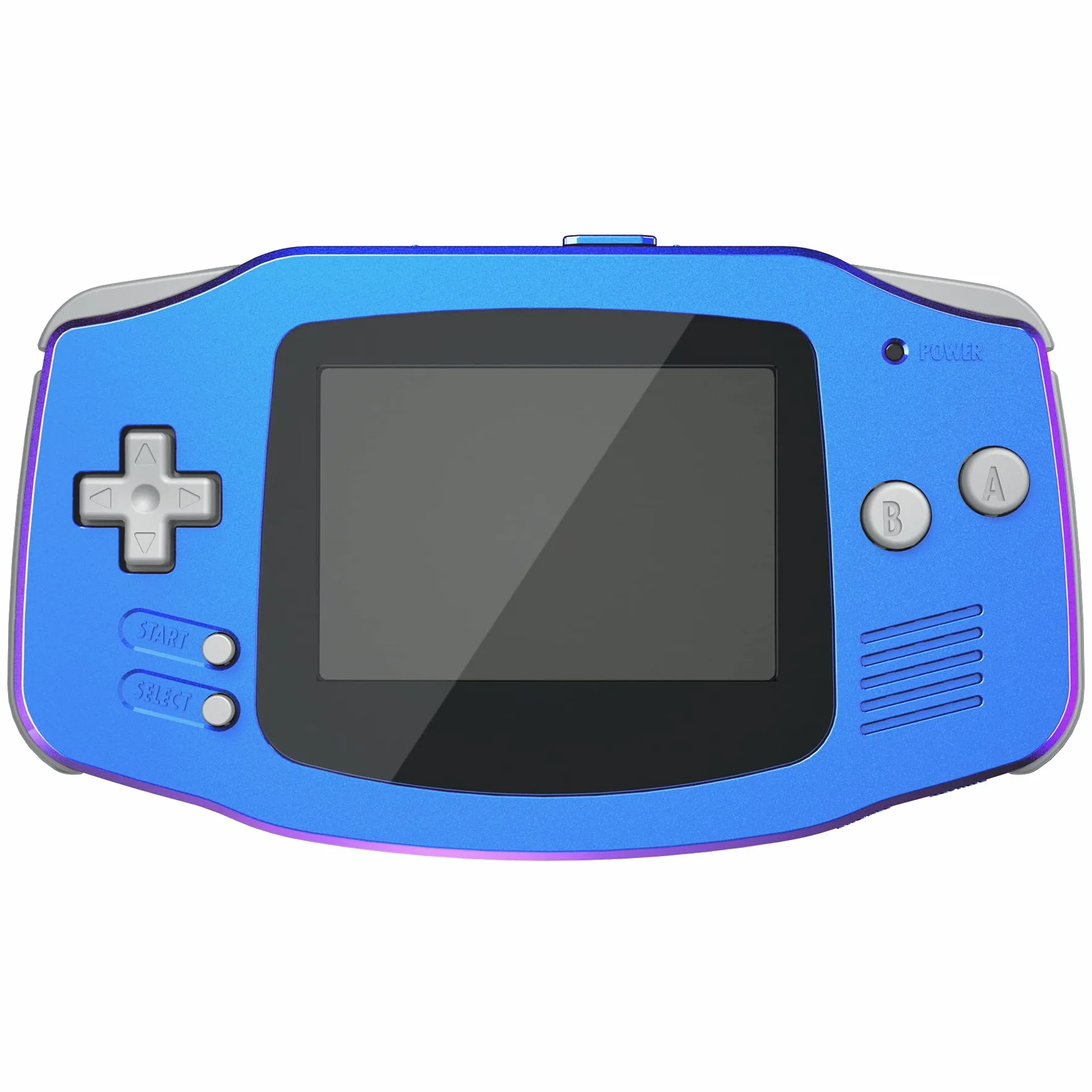Zmodernizowana obudowa eXtremeRate Chameleon fioletowo-niebieska z pełnym zestawem przycisków do Gameboy Advance GBA – kompatybilna z ekranem IPS i LCD, bez konsoli i ekranu IPS