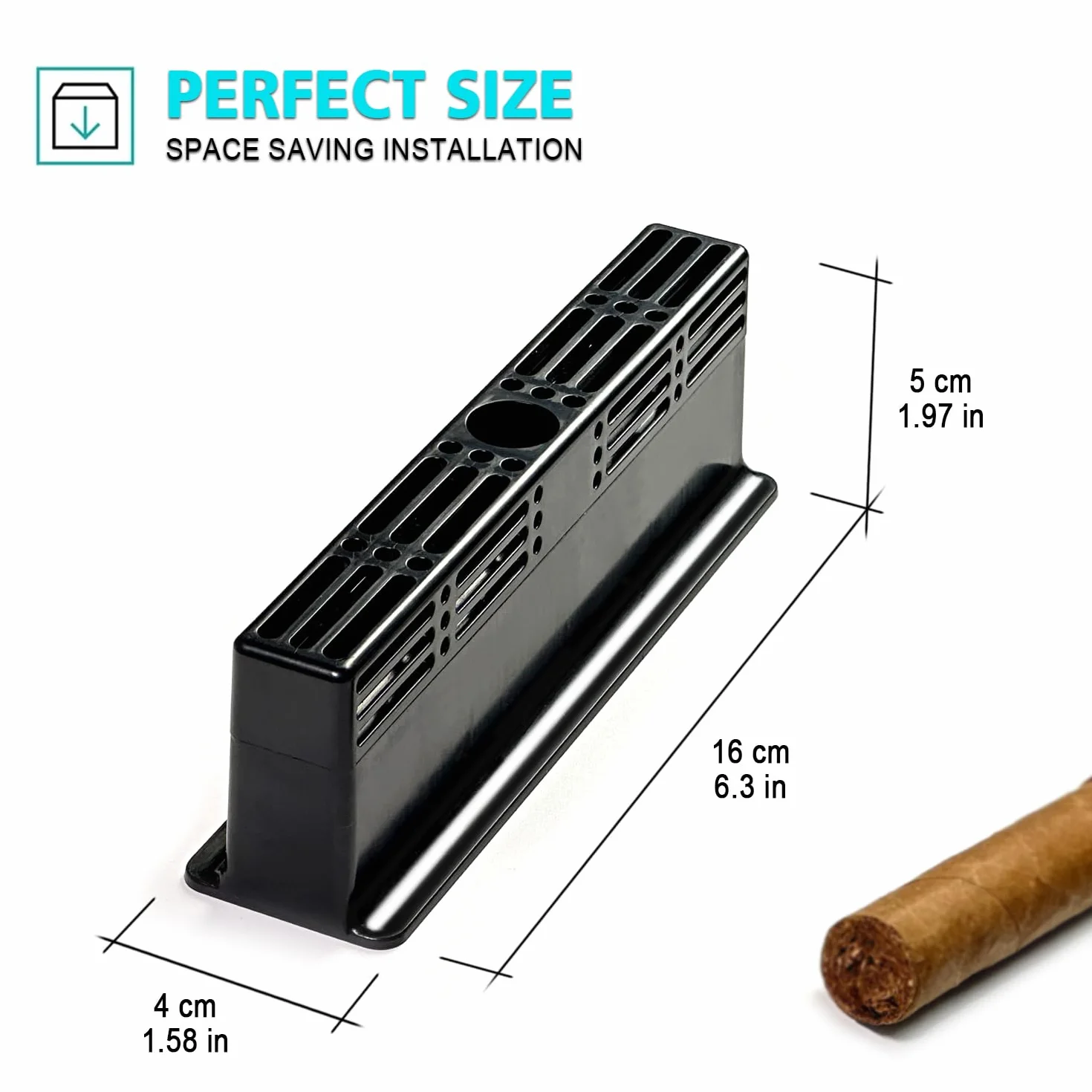 Humidor Nawilżacz Do Cygar 3-drożny System Nawilżania 70% Wilgotności Względnej 1-100 Cygar