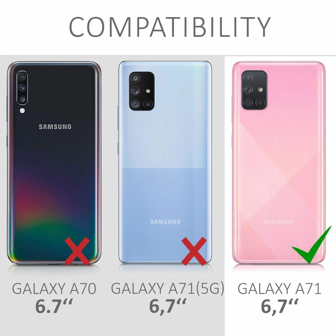 KWMOBILE CZAS Kompatybilny z Samsung Galaxy A71 - Case silikonowy przezroczysty liście kwiatu wiśni różowy ciemnobrązowy przezroczysty