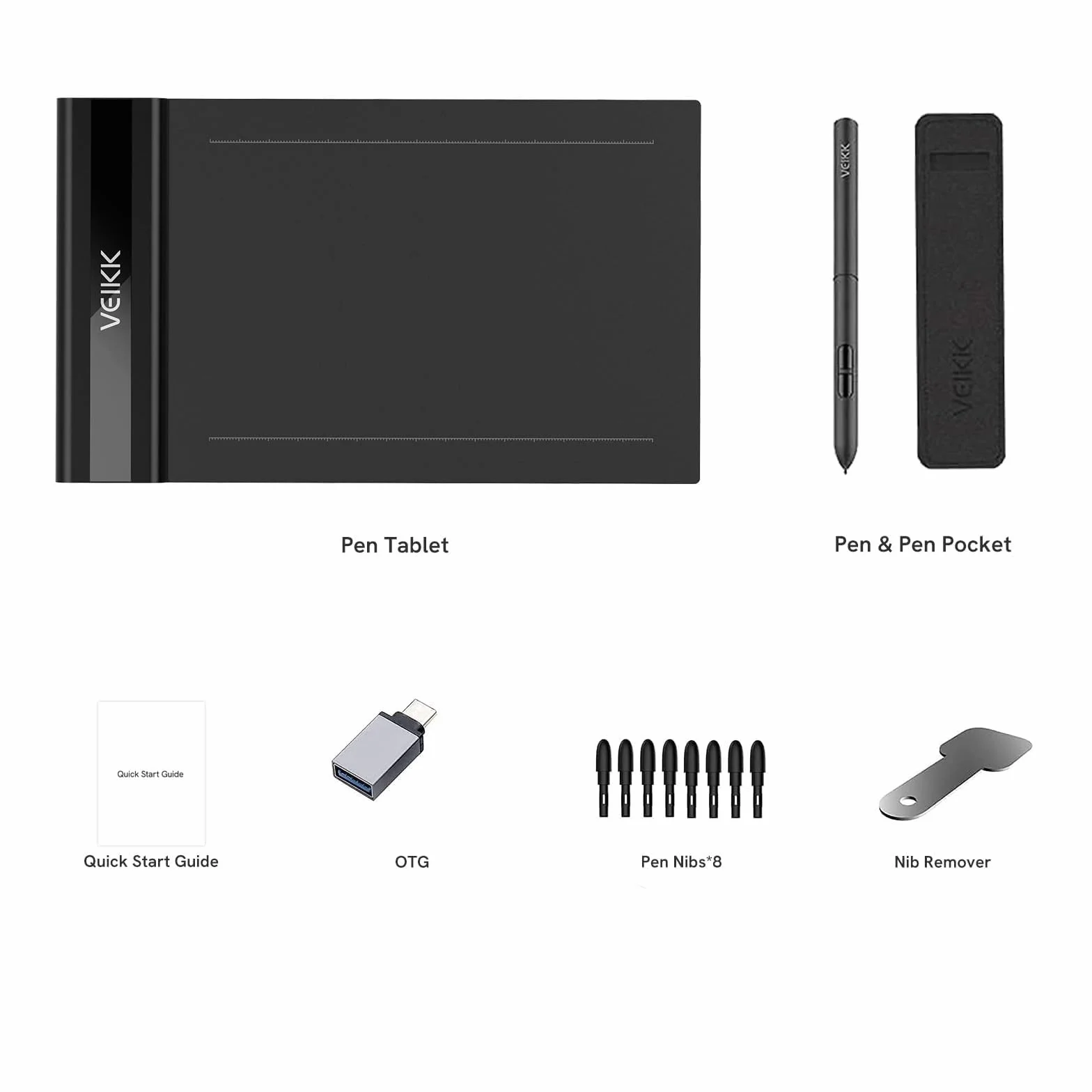 OSU tablet VEIKK S640 ultracienki 15 x 10 cm tablet do rysowania grafiki z piórem bez baterii 8192 poziomów nacisku