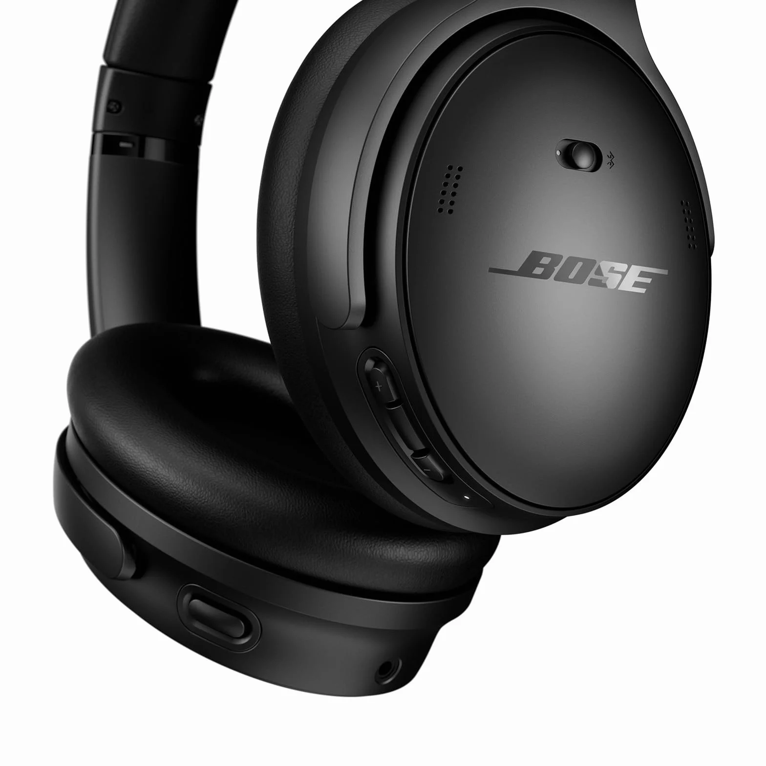 Bose QuietComfort Słuchawki bezprzewodowe z redukcją szumów, słuchawki nauszne Bluetooth z 24-godzinną pracą baterii, Czarny