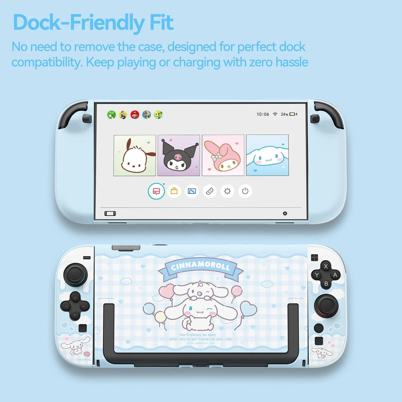 Kuitmor Etui ochronne kompatybilne z Nintendo Switch 2, twarda obudowa PC Slim dokowalna obudowa zaprojektowana dla Switch 2025, konsoli do gier i kontrolerów Joy Con - DEG
