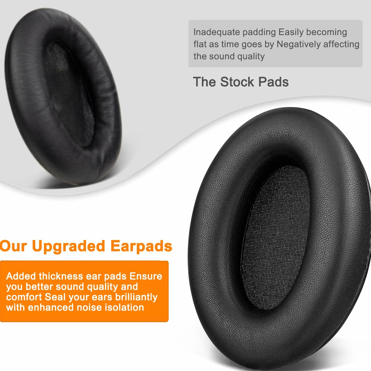 SOULWIT jagnię wymienne poduszki nauszniki do Sony WH-1000XM3 (WH1000XM3) Over-Ear Słuchawki, nauszniki z pianką izolującą hałas o dużej gęstości, dodatkowa grubość