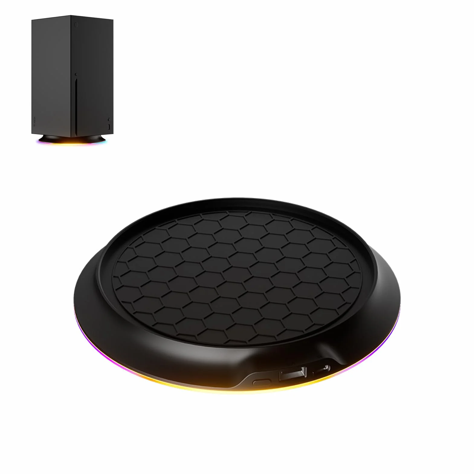 Pionowe Stojaki Chłodzące dla Konsoli Series X, Pionowa Podstawa Uchwytu na Chłodzenie Stojaków ze światłami RGB, Antypoślizg