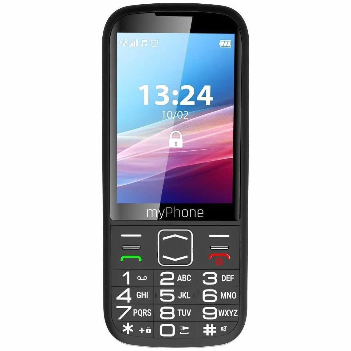 myPhone Halo 4 LTE telefon komórkowy dla seniora bez umowy, dual SIM, duże przyciski i wyświetlacz 3,5 cala, ogromna bateria 2500 mAh do 16 dni na jednym ładowaniu + przycisk SOS i latarka