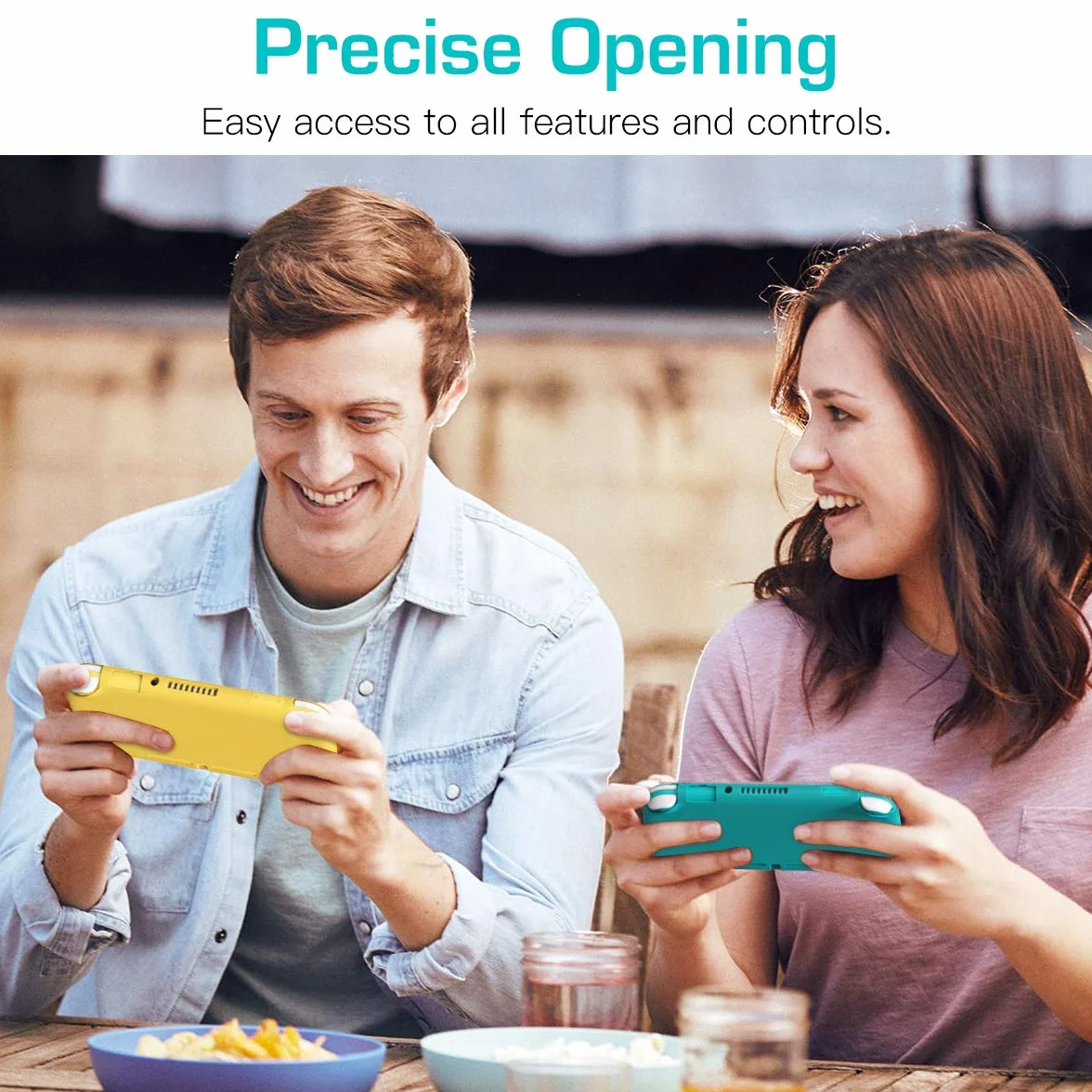 MoKo Protective Case Compatible with Nintendo Switch Lite, Soft Silicone Cover Rubber Anti-Scratch Shockproof Shell Case Accessories for Switch Lite Console and Controller - Turquoise