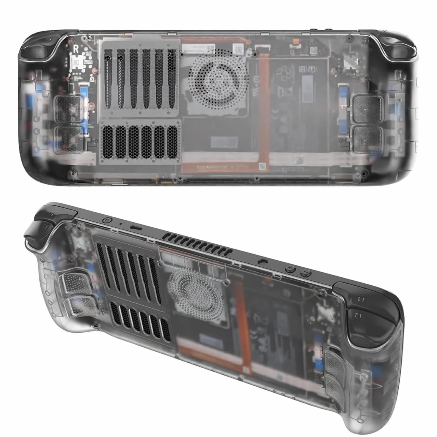 Obudowa Płyty Tylnej Panele dla Steam Deck/Steam Deck OLED Konsoli, DIY Przezroczysta Wymienna Obudowy Niestandardowy Panel z Otworem Wentylacyjnym