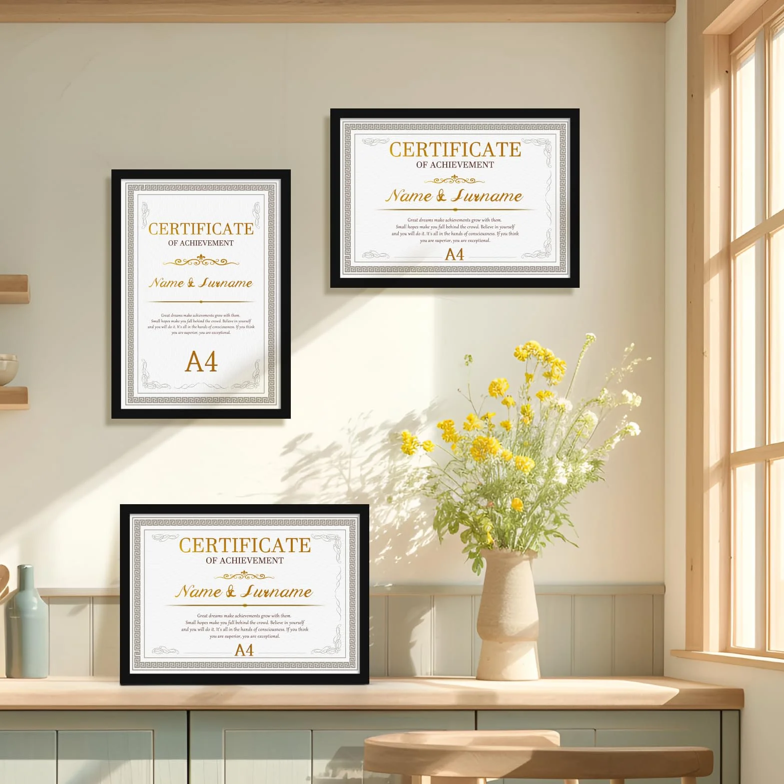 Giftgarden ramki na zdjęcia A4 10 sztuk czarne do ekspozycji stołowej i ściennej