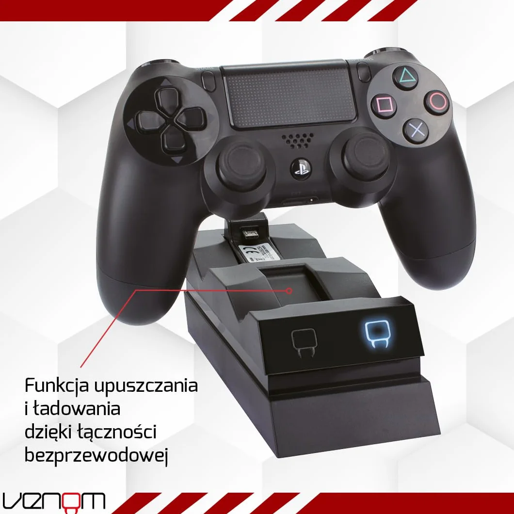 Venom Playstation 4 VS2732 Stacja Dokująca, Czarny, 5 x 12.3 x 20 cm