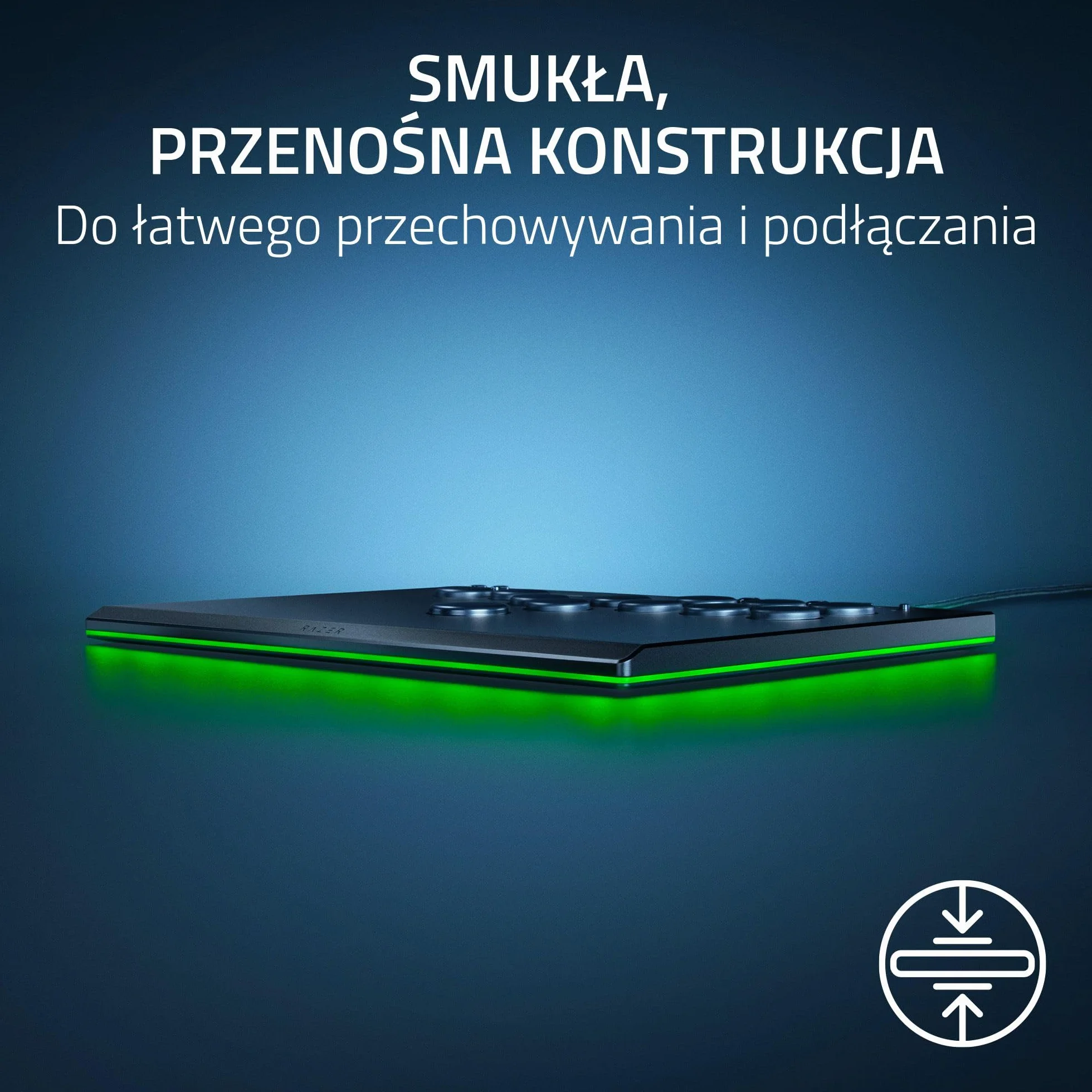 Razer Kitsune - Optyczny kontroler zręcznościowy tylko klawisze do PS5 i PC (Precyzyjny układ czterech przycisków ruchu, Liniowe niskoprofilowe przełączniki optyczne Razer) Czarny