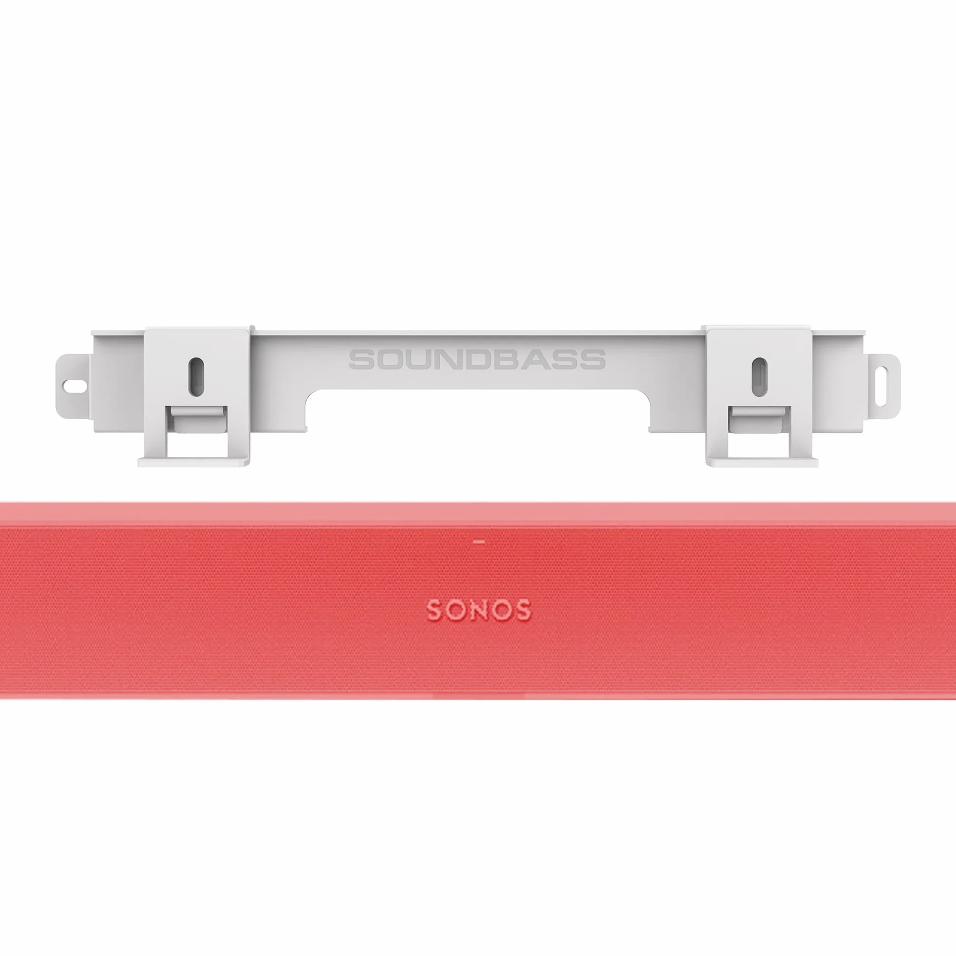 Sonos Ray Sound Bar Uchwyt na listwę dźwiękową ze wszystkimi niezbędnymi elementami montażowymi, uchwyt ścienny do listwy dźwiękowej pod telewizorem lub powyżej, łatwy w instalacji, biały