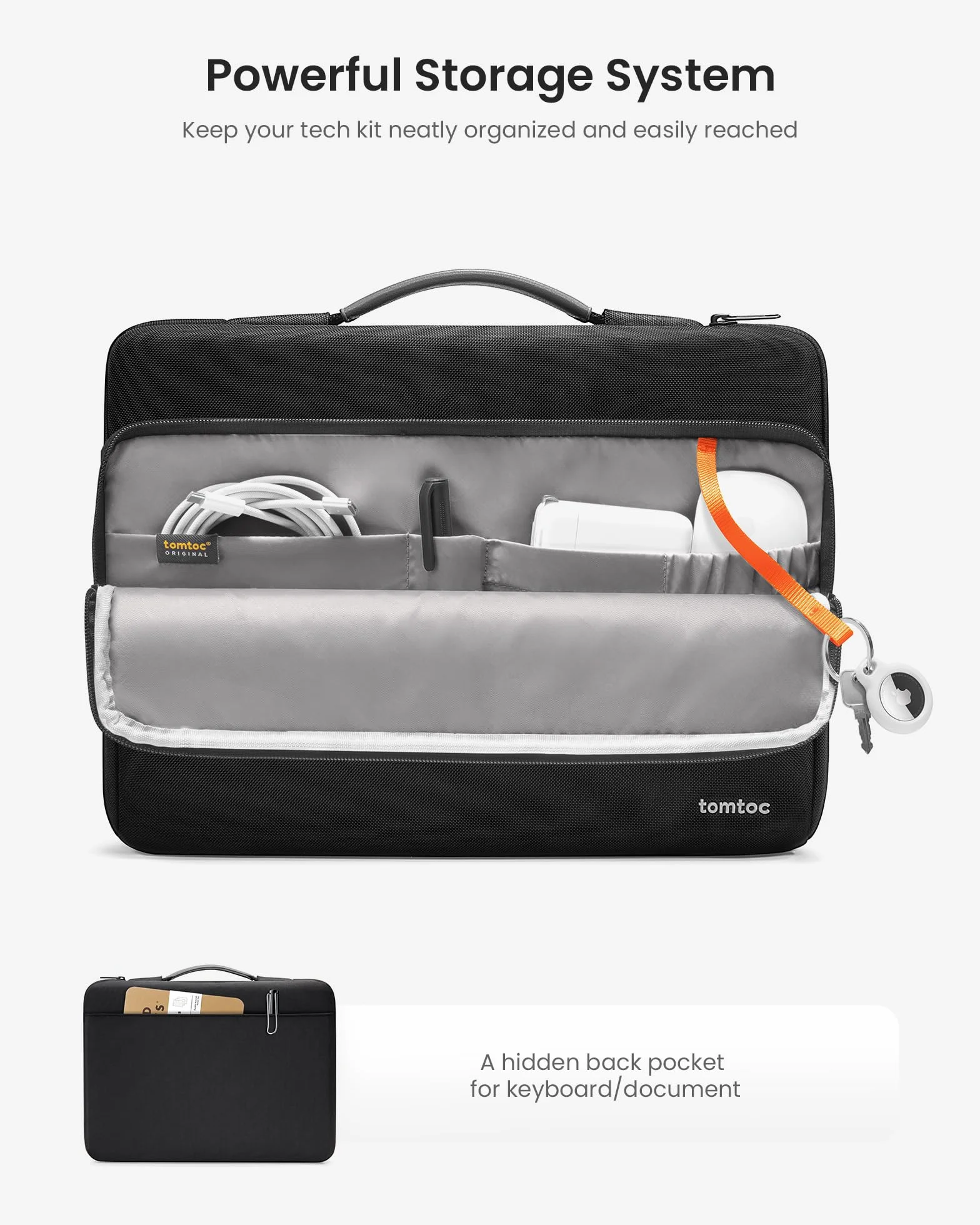 tomtoc Etui pokrowiec 360° na 13-calowego MacBook Air 2024-2018 M3/A3113 M2/A2681 M1/A2337, 13-calowego MacBook Pro M2/A2686 M1/A2338 2022-2016, wodoodporna torba laptopa pokrowiec na laptopa aktówka