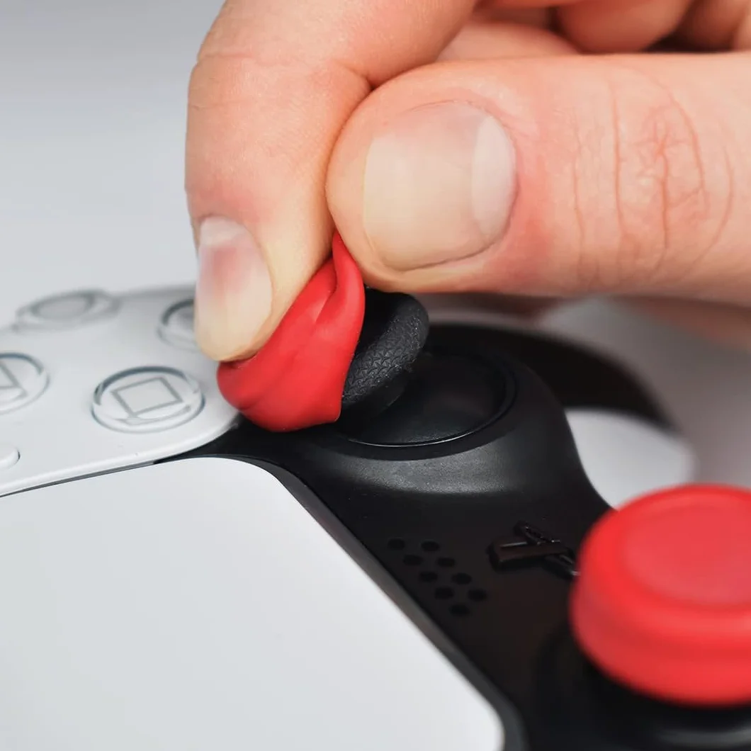 Setex Thumbstick Grip Cover – Antypoślizgowe Mikroteksturowane Nakładki Na Joystick Do PlayStation PS5, PS4, Xbox One, Switch Pro, Steam Deck – (1 Para) Czarna – Tylko Nakładki Na Grip
